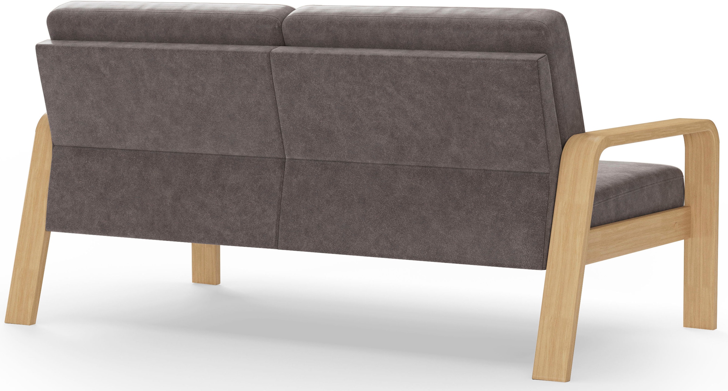 sit&more 2,5-Sitzer »Kolding«, Armlehnen aus Buchenholz in natur, verschiedene Bezüge und Farben