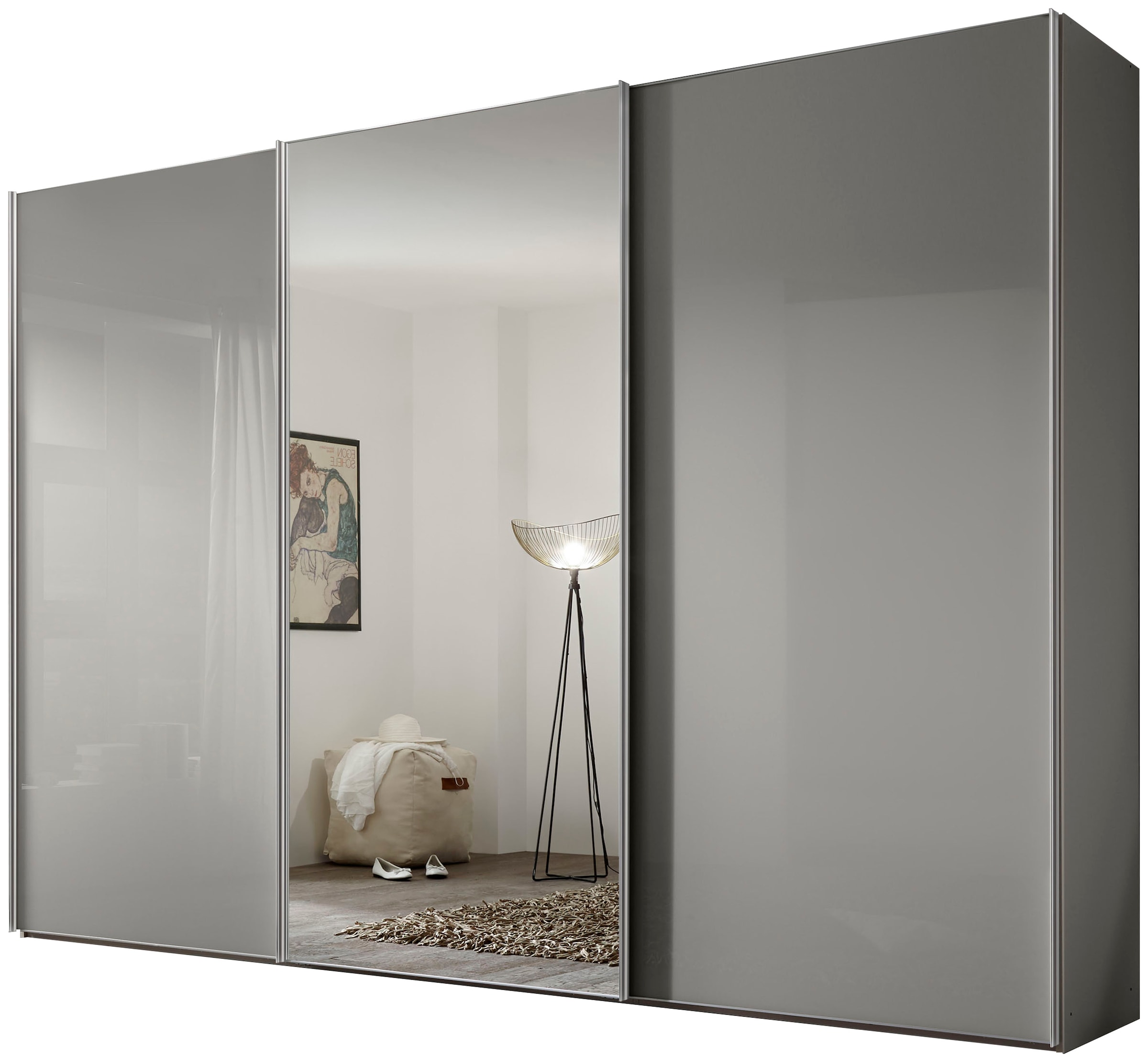 STAUD Schwebetürenschrank »Sonate Rom mit Spiegel, Made in Germany« Mit vier verschiedenen Ausstattungsvarianten