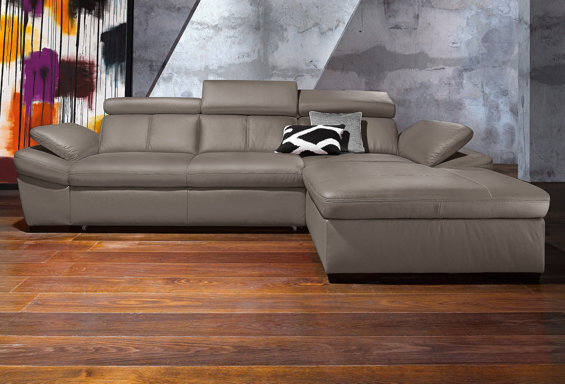 exxpo - sofa fashion Ecksofa »Salerno, Funktionssofa, Breite 280cm, hoher S günstig online kaufen