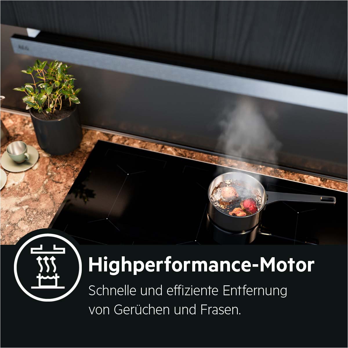 AEG Wandhaube »DPE5660B«, Serie 5000, Hochleistungsmotor