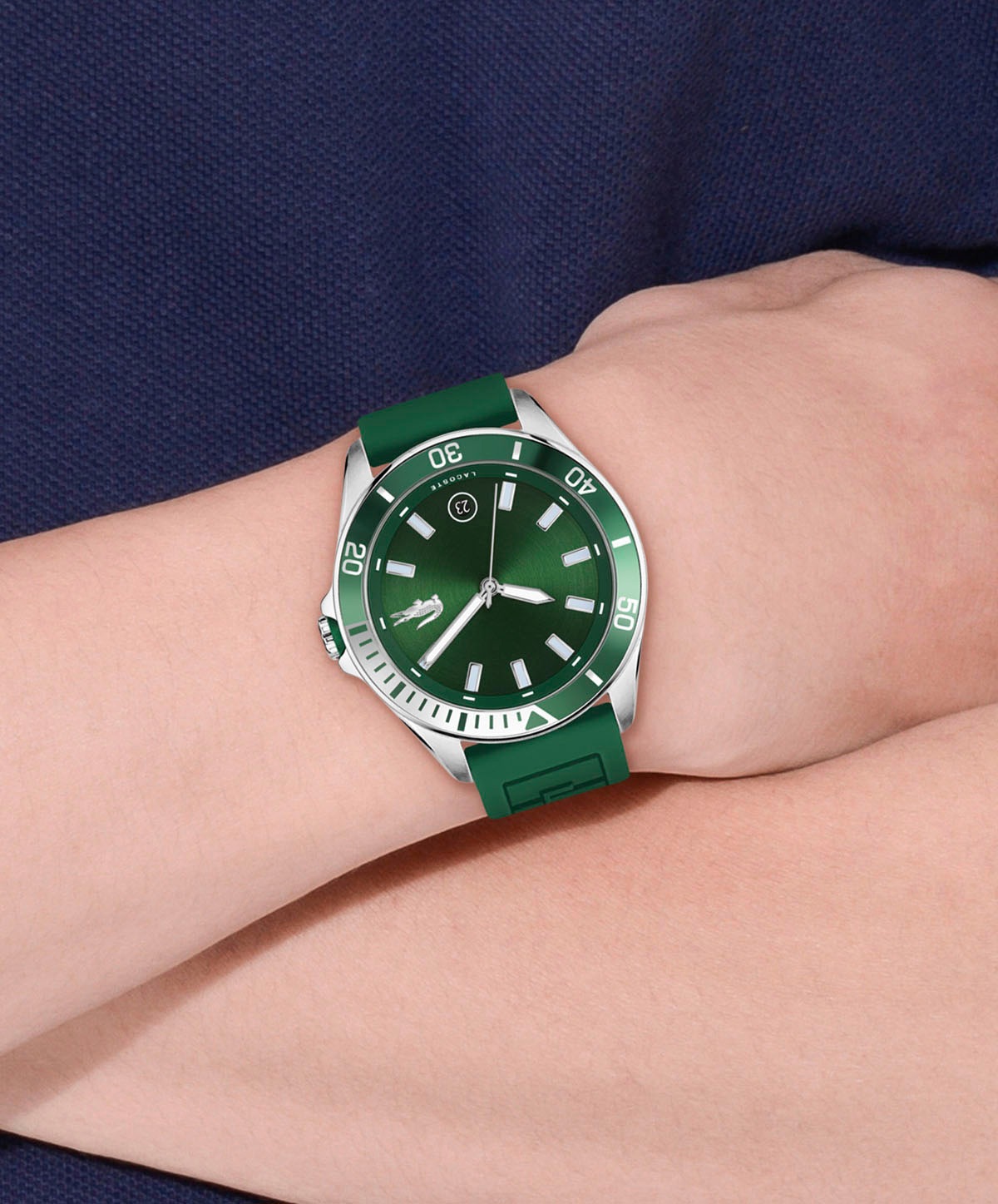 Lacoste Quarzuhr »TIEBREAKER«, Armbanduhr, Herrenuhr, Datum, Mineralglas, Silikonarmband