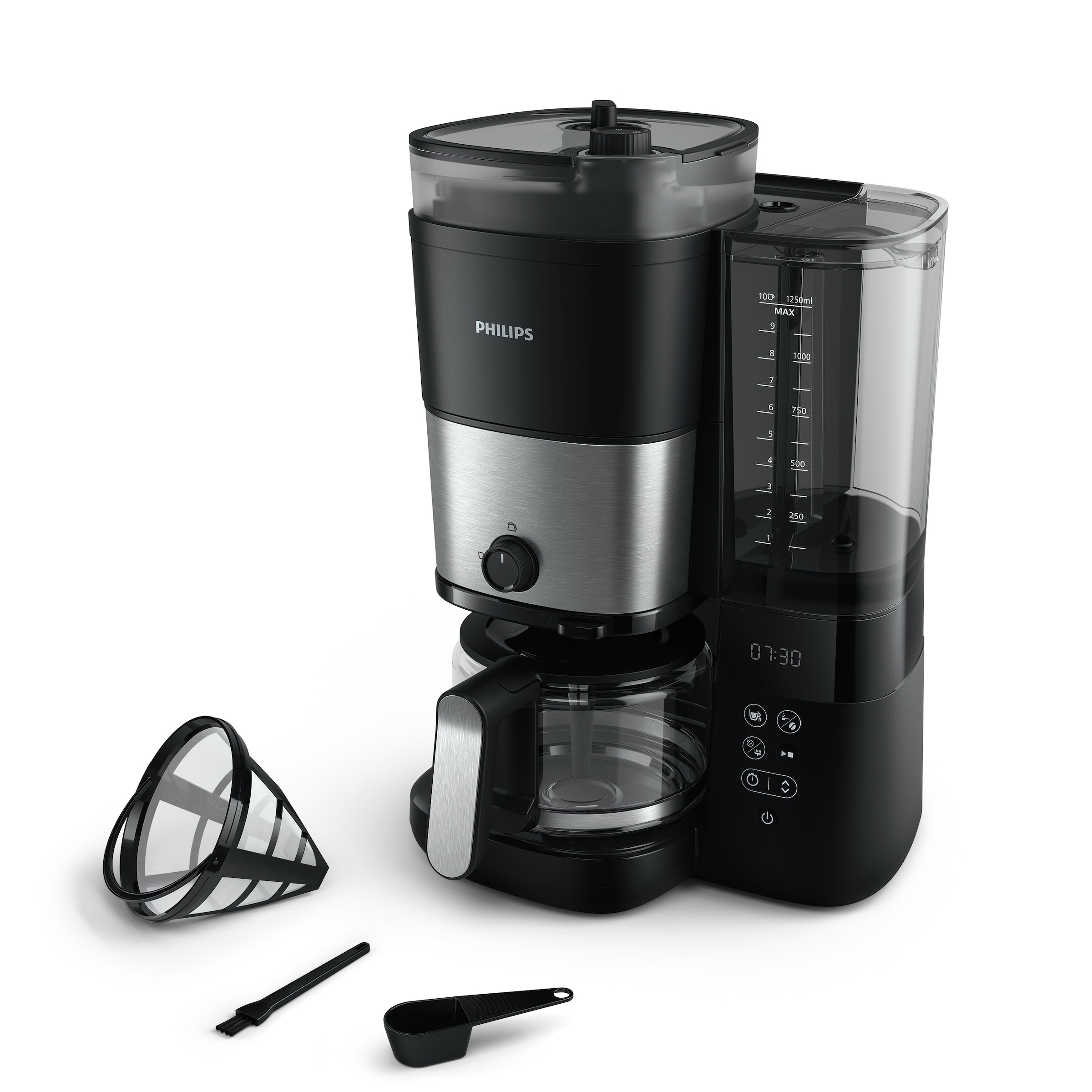 Kaffeemaschine mit Mahlwerk »HD7900/50 All-in-1 Brew«, Permanentfilter, 1x4, mit Smart...