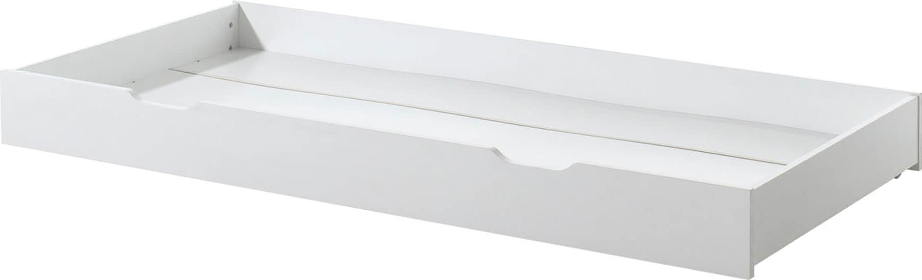 Vipack Hausbett »aus massiver Kiefer, natur oder weiß lackiert, stabil gebaut«, 90/200 inkl. Rolllattenrost, Umrandung, Bettschublade u. Dachaufbau