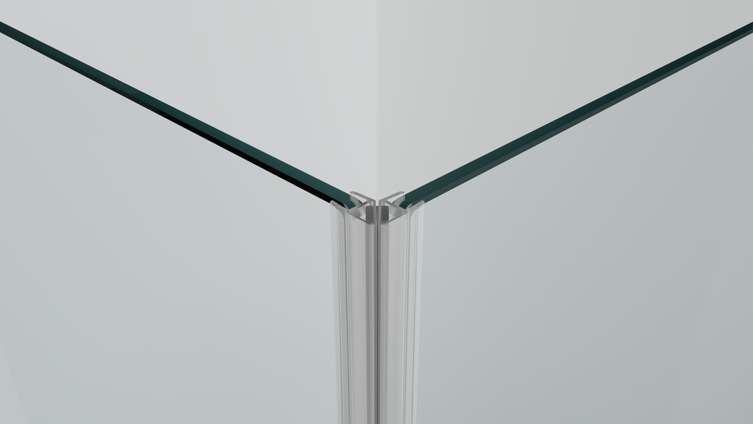 welltime Eckdusche »Firenze« Rahmenloses Design mit extravaganten Griffen