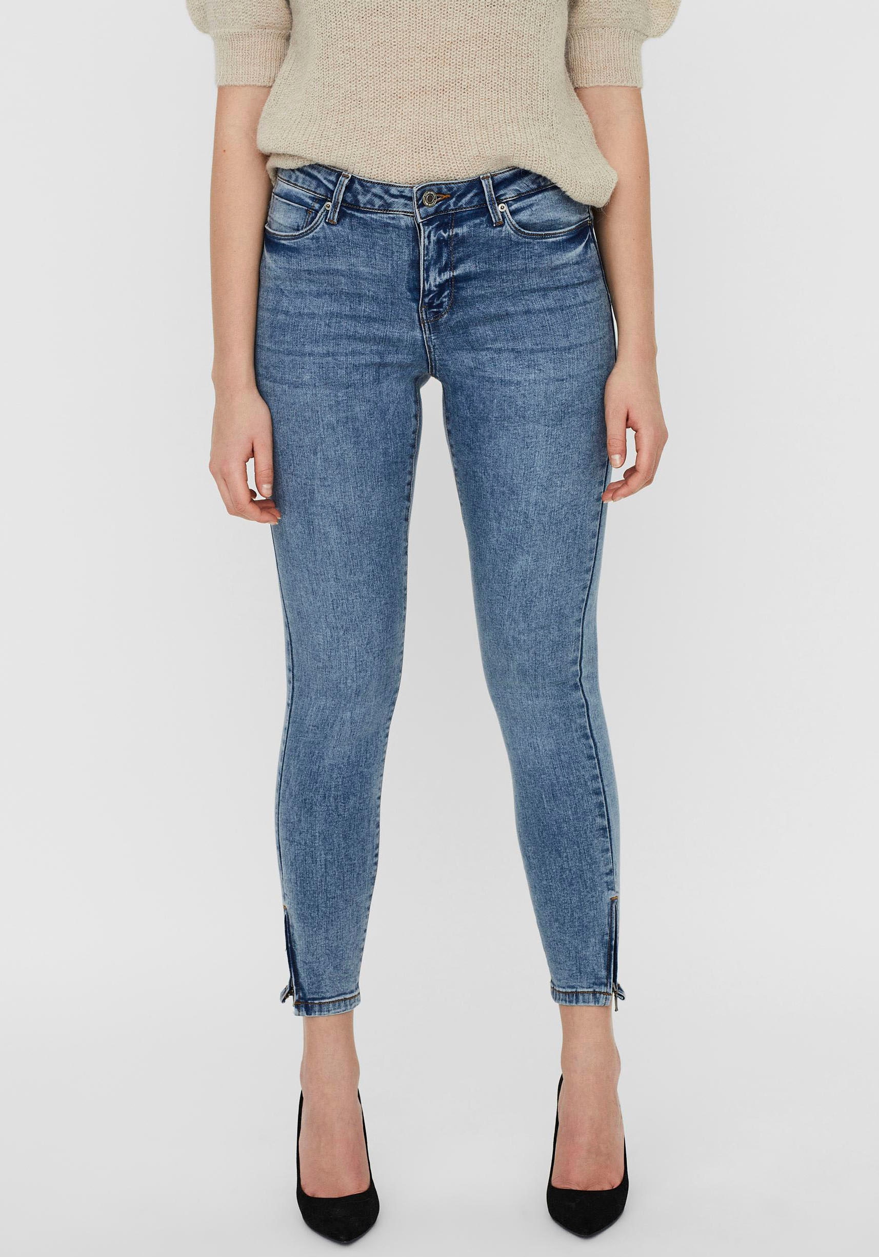 Vero Moda Skinny-fit-Jeans »VMTILDE«, mit Zipper am Saum