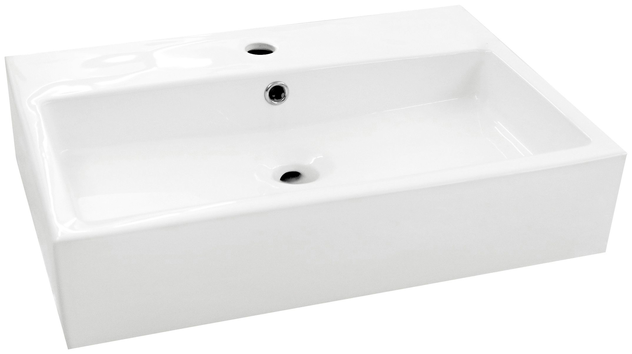 welltime Aufsatzwaschbecken »Verona«, eckig, Breite 60 cm, Tiefe 42 cm