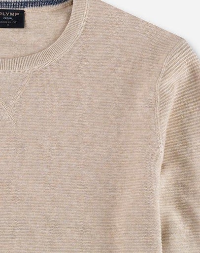 OLYMP Rundhalspullover »OLYMP Strick Casual«, mit modischem Strukturmuster