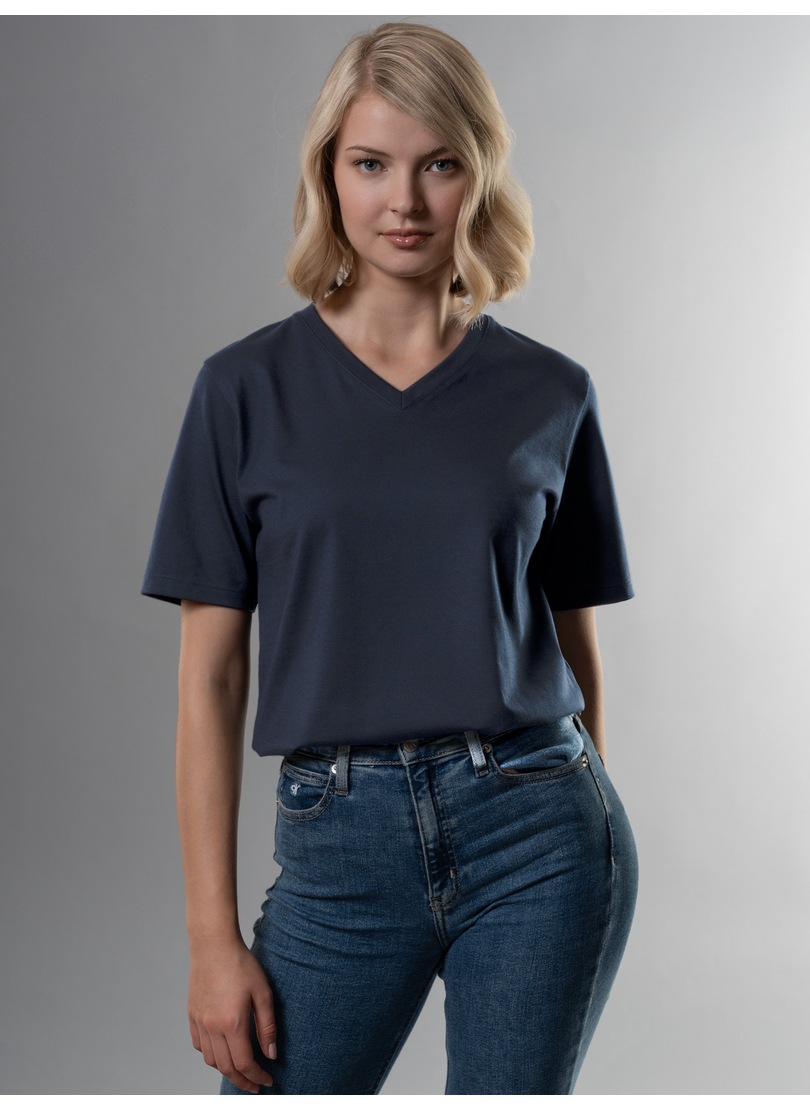 Trigema T-Shirt »TRIGEMA V-Shirt DELUXE Baumwolle«, (1 tlg.)