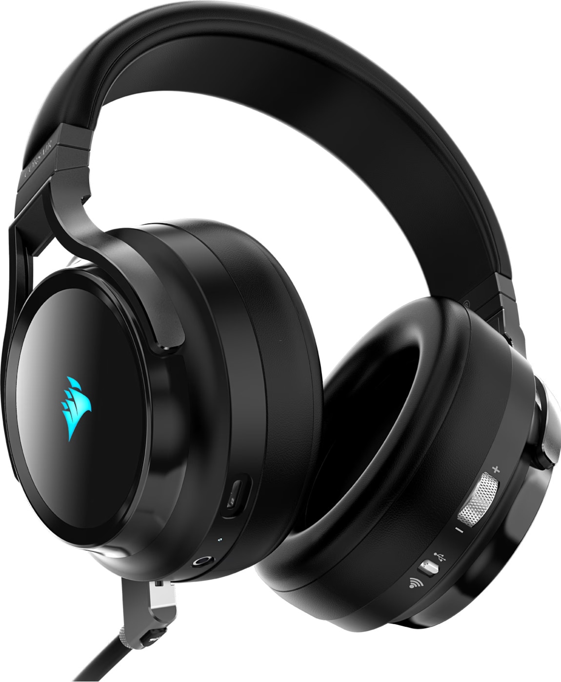 Corsair Gaming-Headset »Virtuoso RGB WRLS Carbon T-Shirt Bundle«, Wireless, Mikrofon abnehmbar