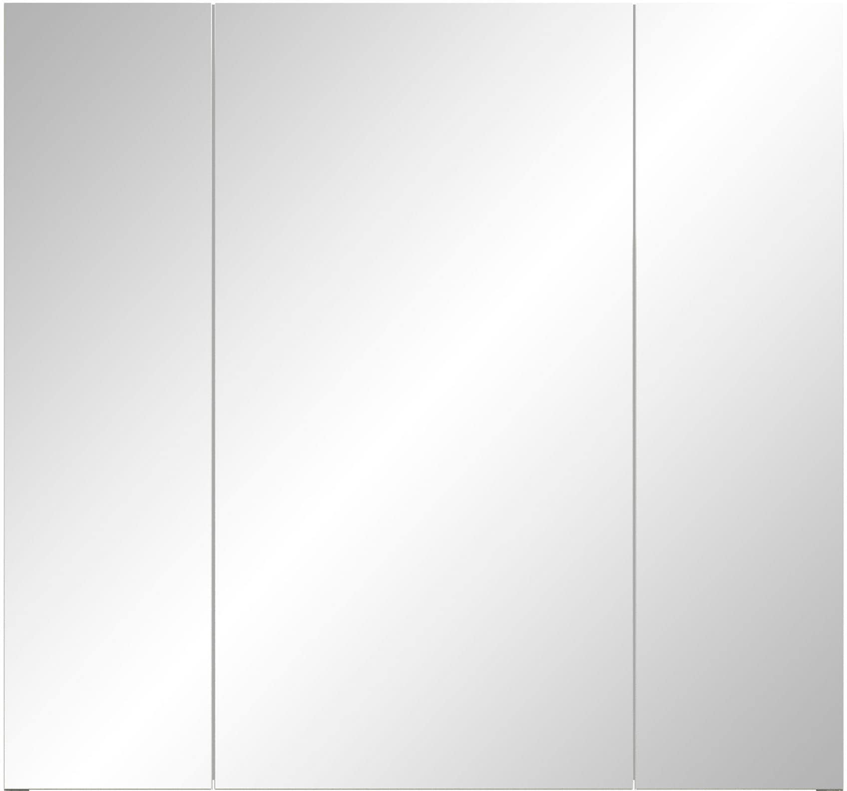 welltime Spiegelschrank »Ravenna«, Badezimmerschrank mit 3 Spiegelflächen - Maße (B/T/H) 80/16/75 cm