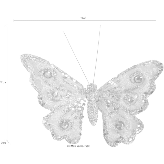 I.GE.A. Dekofigur »Deko-Schmetterling mit Clip«, (4er Set) auf Rechnung  bestellen