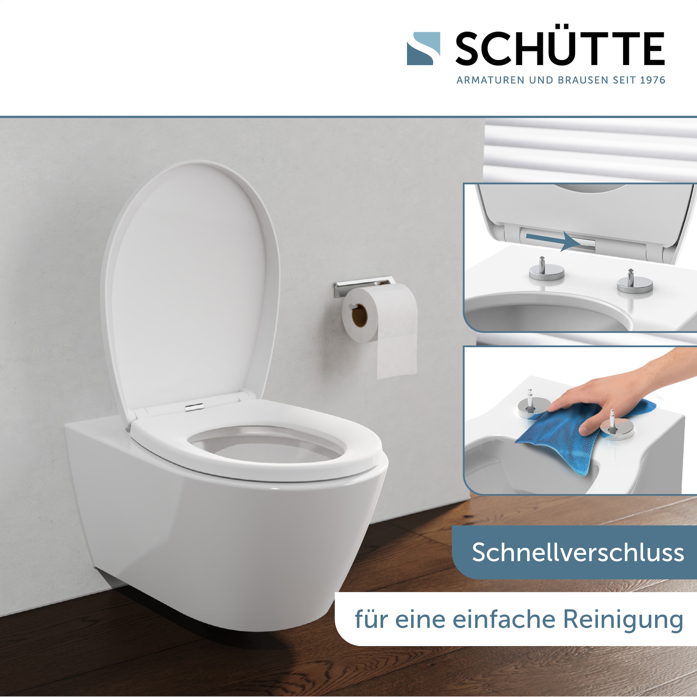 Schütte WC-Sitz »WHITE PREMIUM« Thermoplast, Absenkautomatik, Schnellverschluss, belastbar bis 300 kg
