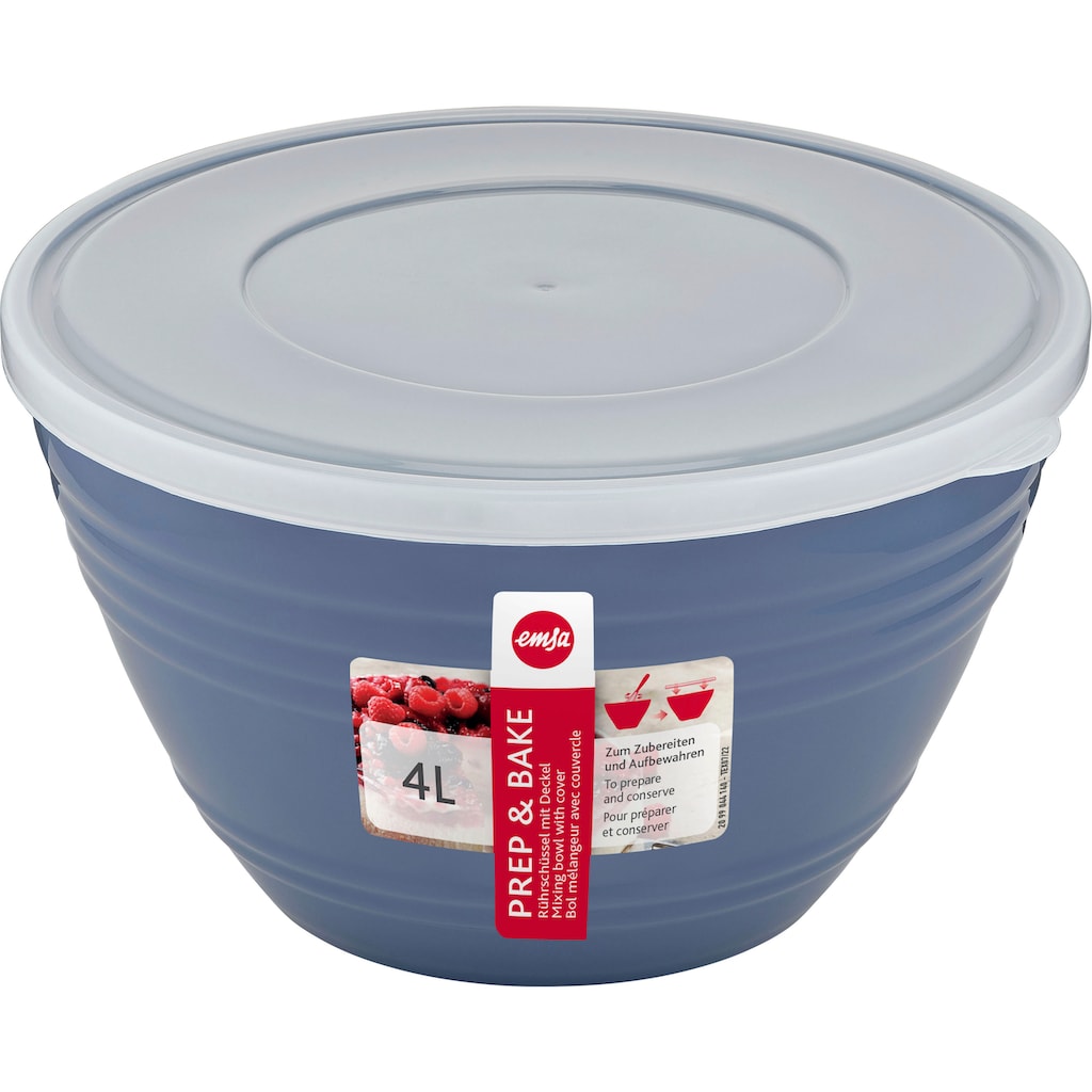 Emsa Rührschüssel »Emsa K32541 Prep&Bake Kunststoff-Rührschüssel 4,15 L«, 1 tlg., aus Kunststoff