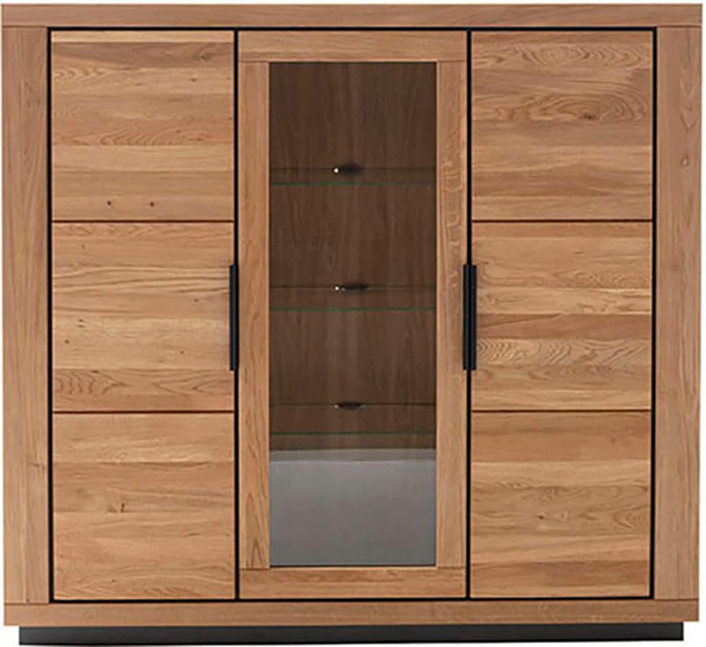 MCA LIVING Highboard »Greno Highboard« 1 Stk. tlg. durchgehende Lamelle naturfarben