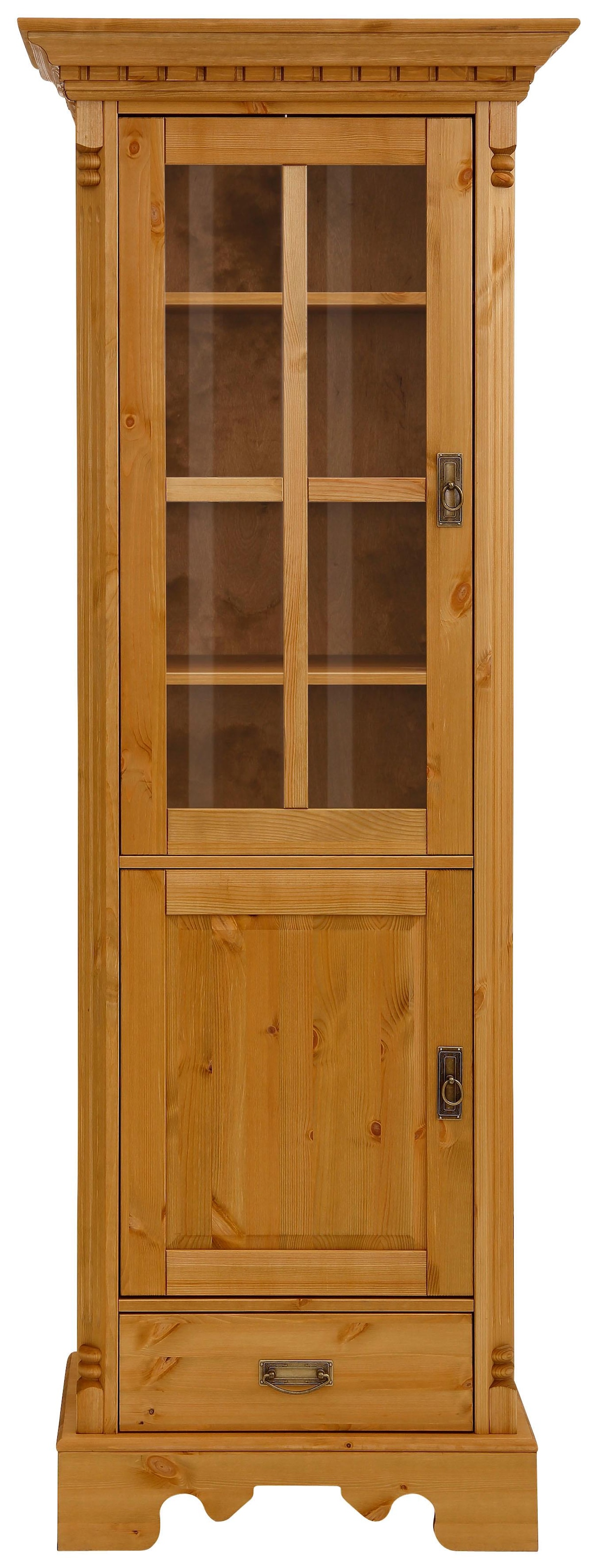 Home affaire Vitrine »Milan«, Höhe 199 cm, Massivholz, FSC®-zertifiziert