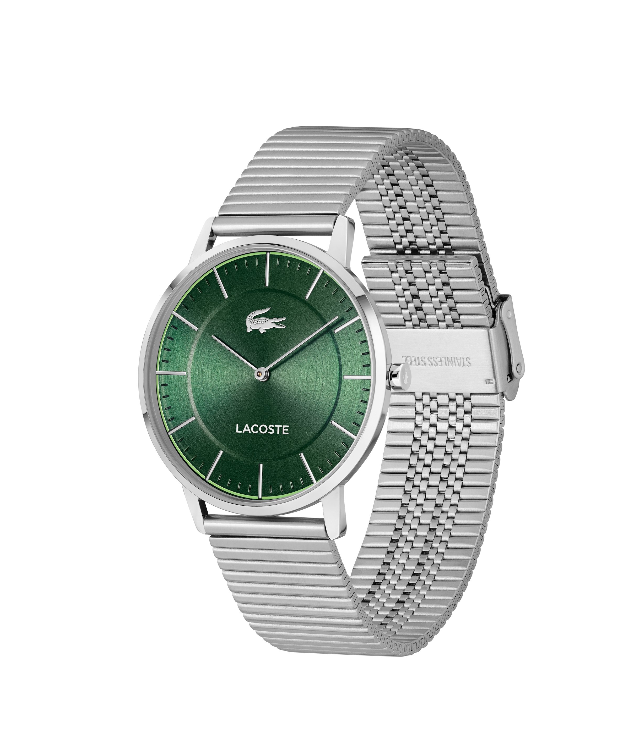 Lacoste Quarzuhr »CROCORIGIN«, Armbanduhr, Herrenuhr, Edelstahlarmband, analog