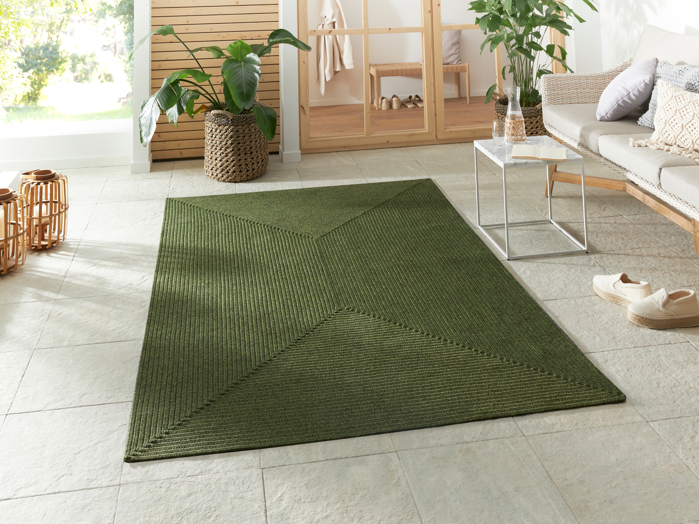 HANSE Home Teppich »Trenzado«, rechteckig, 10 mm Höhe, In- & Outdoor, Handm günstig online kaufen