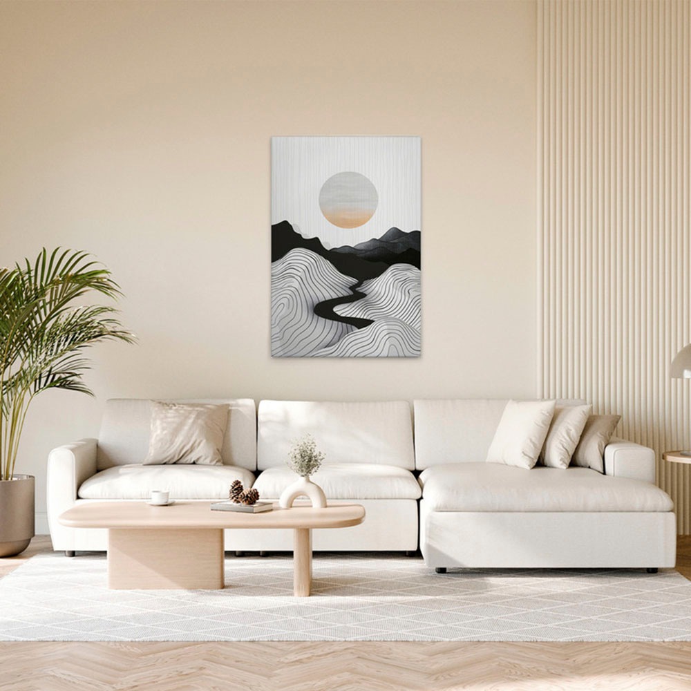 A.S. Création Leinwandbild »Grey Sun - Wandbild Schwarz Grau Weiß Keilrahme günstig online kaufen