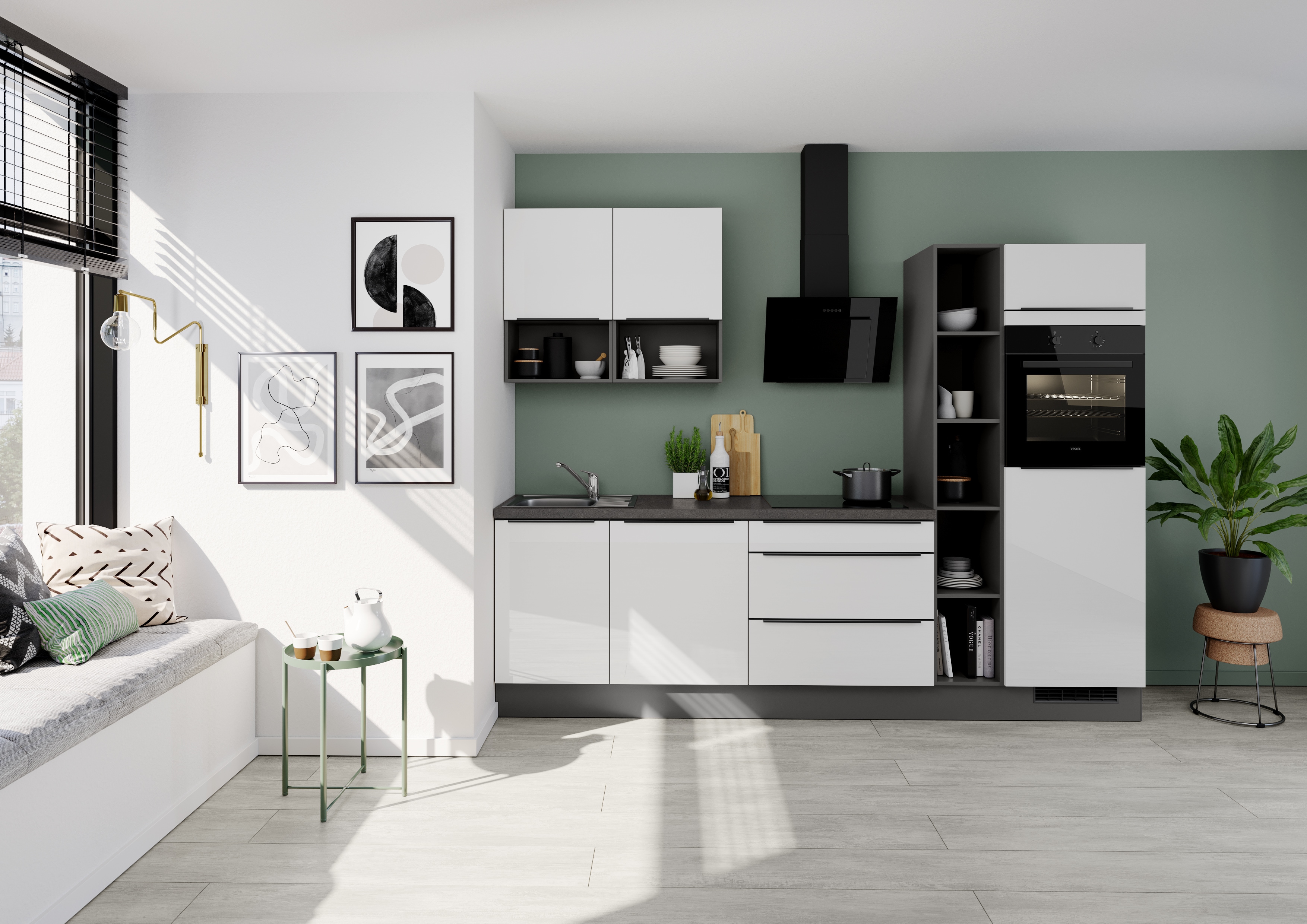 IMPULS KÜCHEN Küche »"Madrid", Ausrichtung wählbar, Schubkästen mit Soft-Cl günstig online kaufen