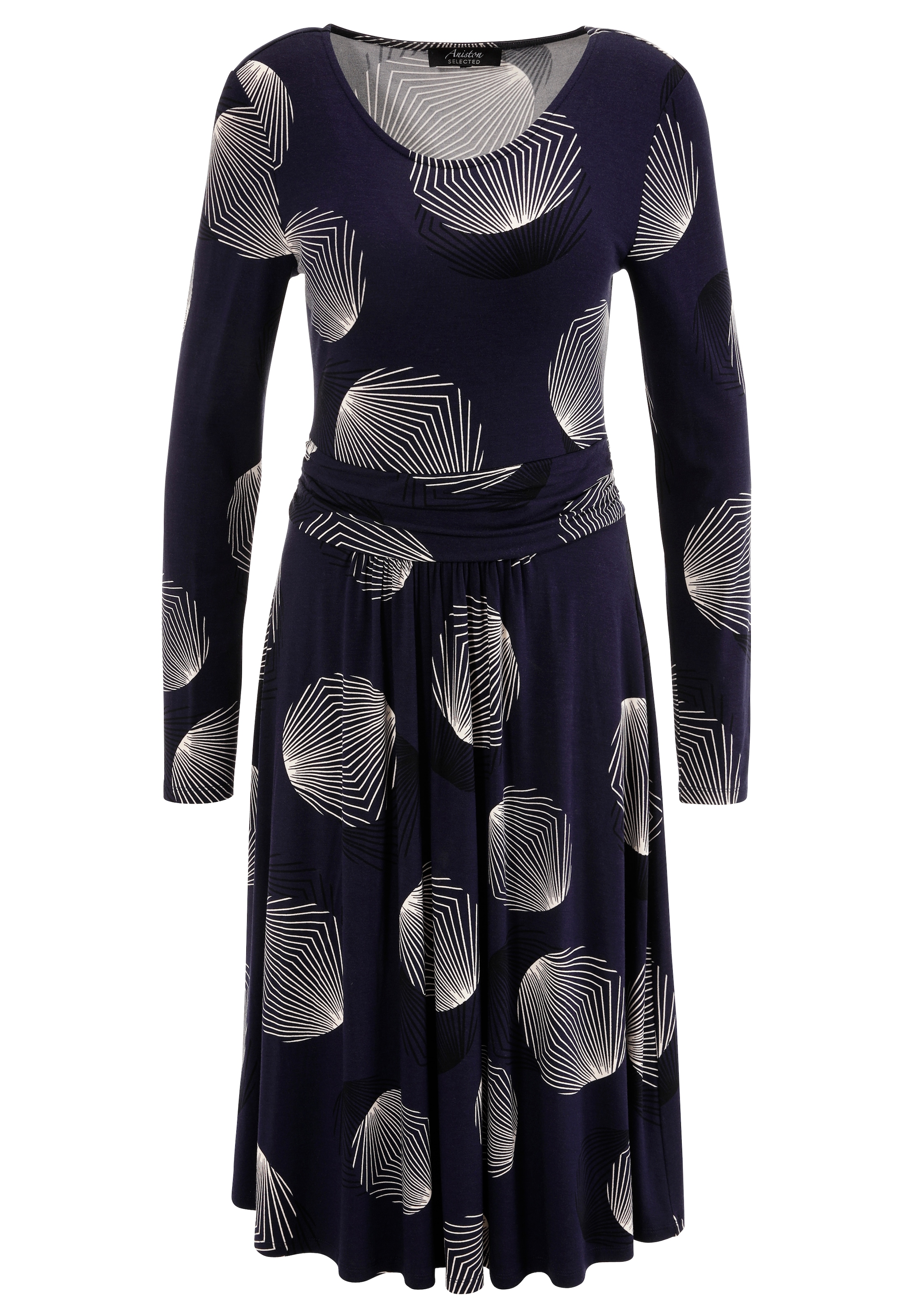 Aniston SELECTED Jerseykleid, mit figurbetonenden Raffungen in der Taille - NEUE KOLLEKTION