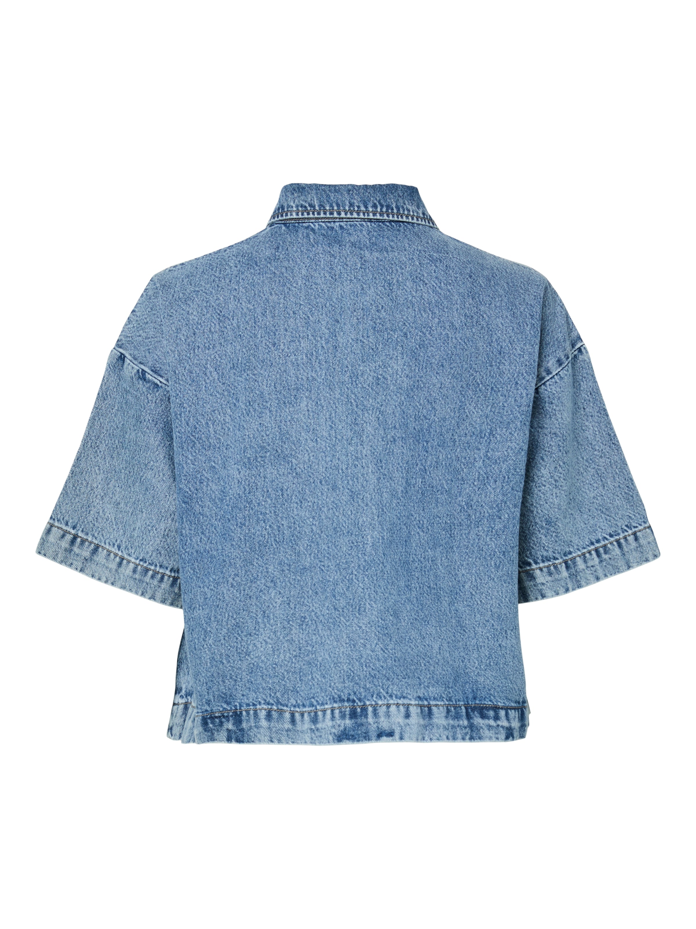 pieces Jeansbluse »PCSKY SS A-SHAPE DENIM TOP NOOS BC« im Oversized-Schnitt