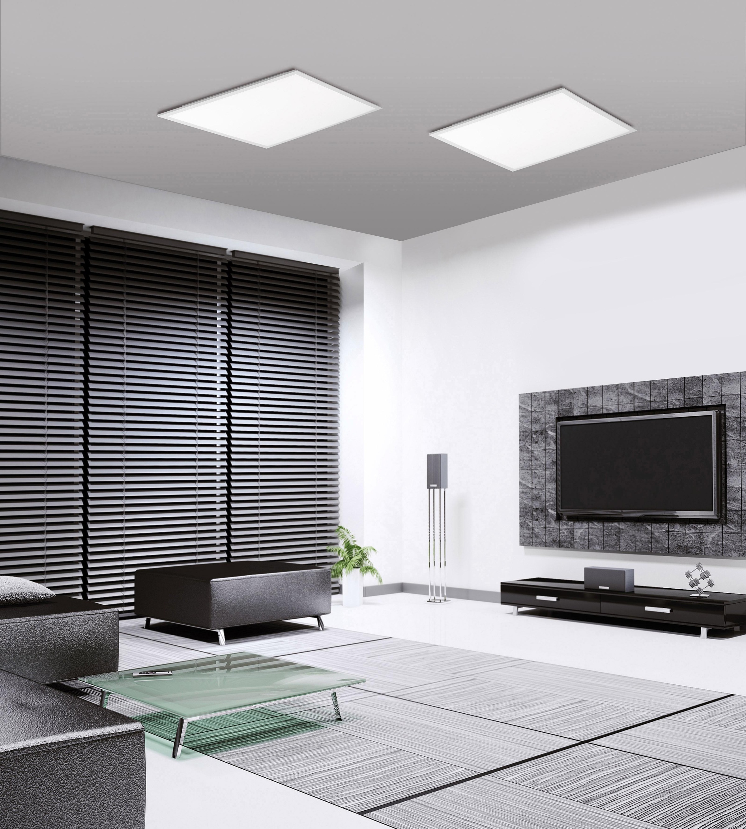 JUST LIGHT Deckenleuchte »FLAT«, 1 flammig, Leuchtmittel LED-Board | LED fest integriert, CCT - Farbtemperaturregelung (verstellbar von 2700-5000K)