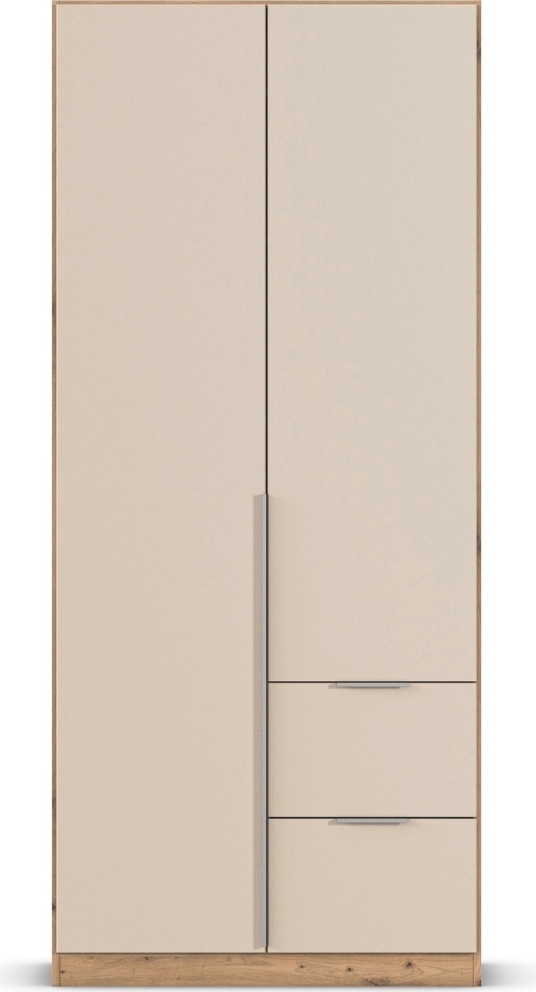rauch Drehtürenschrank »Kleiderschrank Schrank Garderobe AGORDO mit Dekor- oder Hochglanzfront«, (in zwei Griff-Farben mit Dekor- oder Hochglanzfront), mit Außenschubkästen, in 6 Breiten und 2 Höhen MADE IN GERMANY