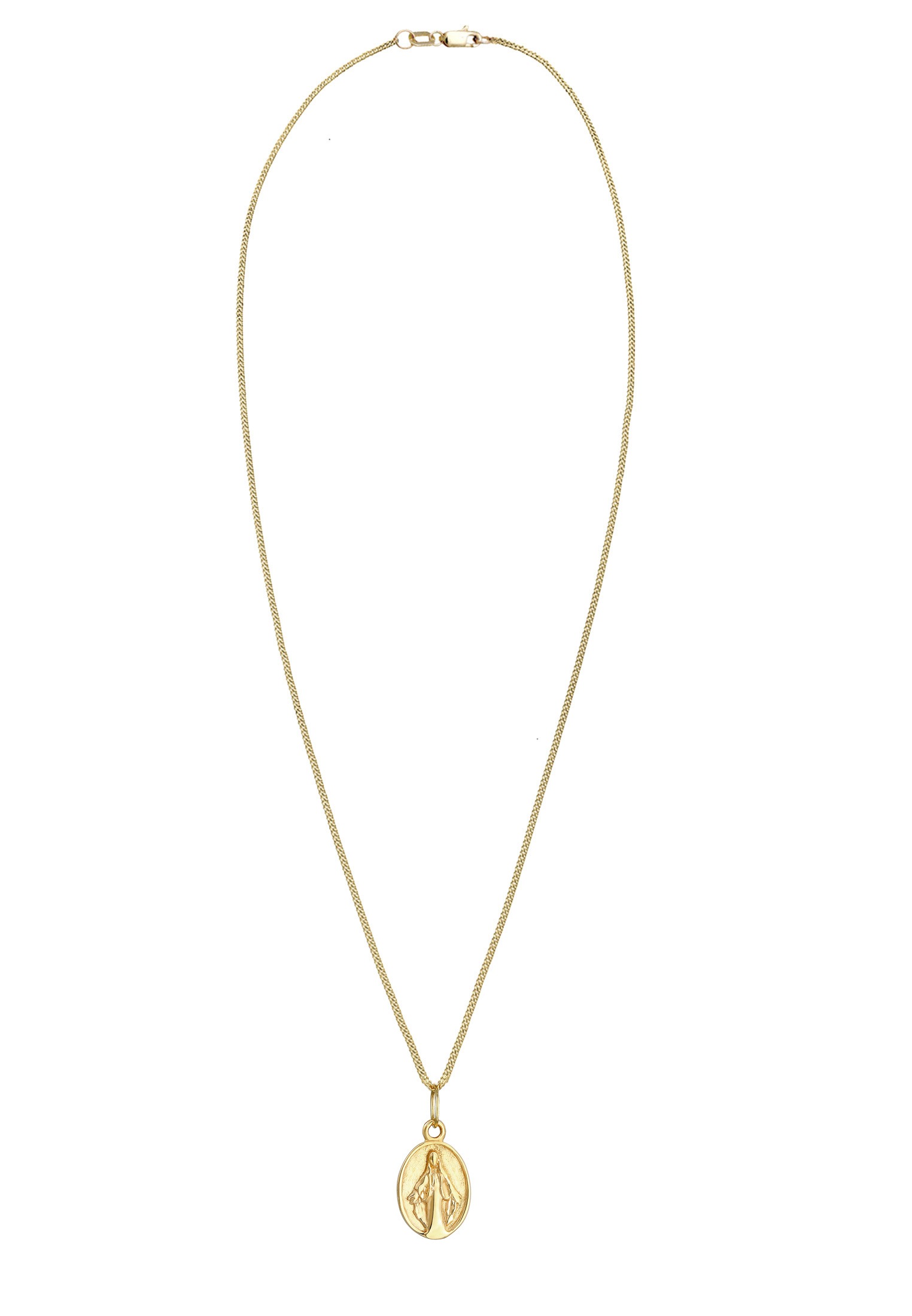 Elli Premium Kette mit Anhänger »Marienbild 375 Gelbgold«