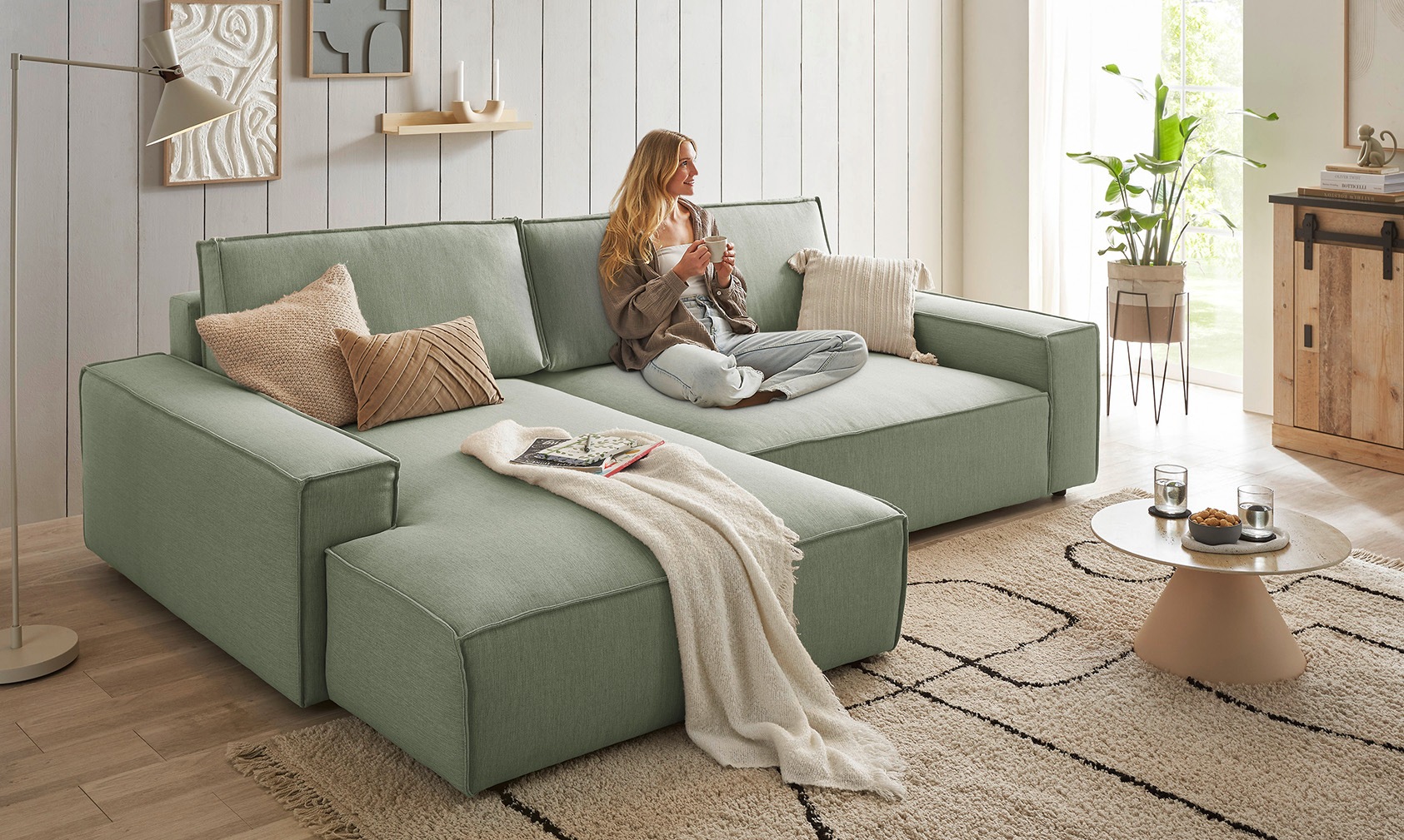 Home affaire Ecksofa »NEU: SHERWOODL XXL 284, Big-Sofa L-Form, tiefe Sitzfl günstig online kaufen