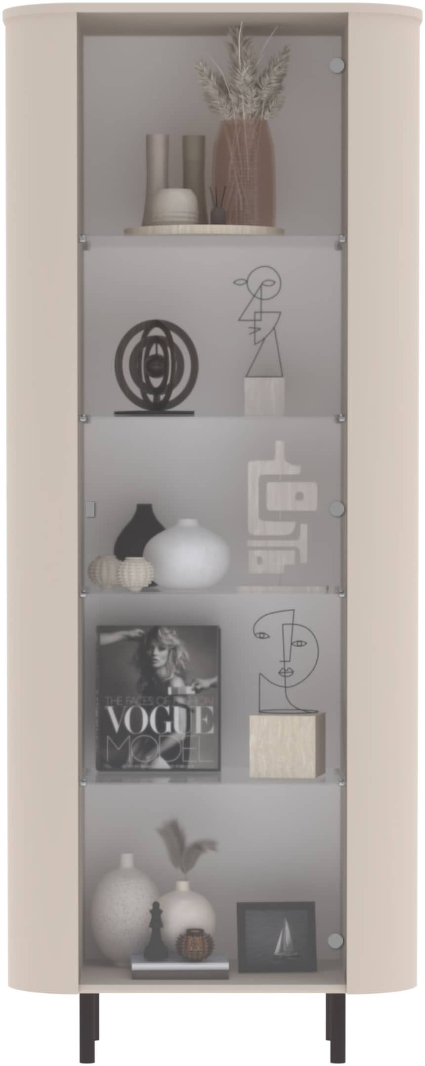 INOSIGN Vitrine »Lido, Standvitrine 200 cm hoch, 1 Tür, Glasvitrine, Vitrin günstig online kaufen