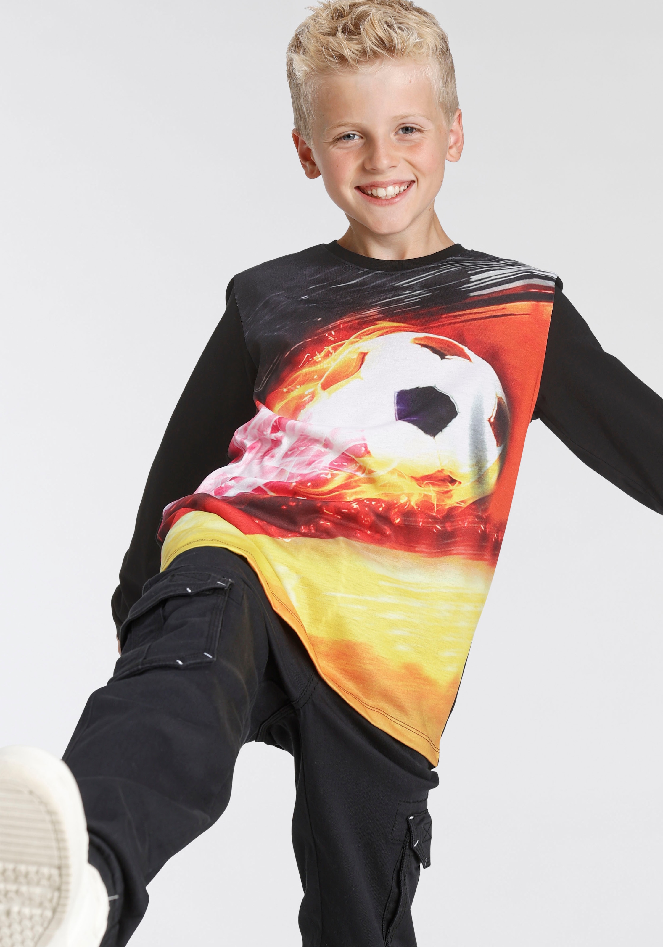 KIDSWORLD Langarmshirt in online Deutschland-Farben »FUSSBALL«, bestellen
