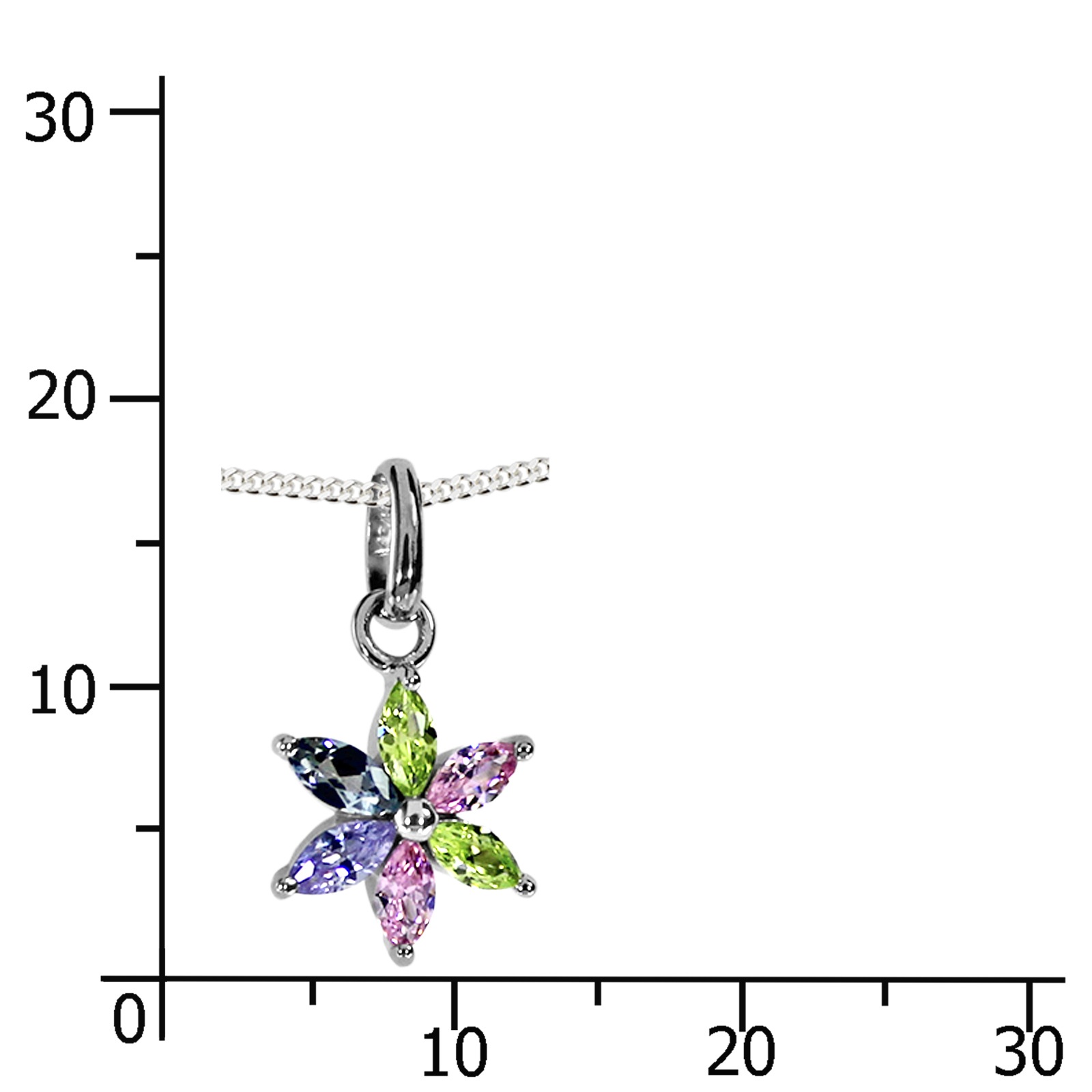 OSTSEE-SCHMUCK Kette mit Anhänger »Ostsee-Schmuck Kette mit Anhänger Blüte Kette mit Anhänger Blüte«, (2 tlg.)