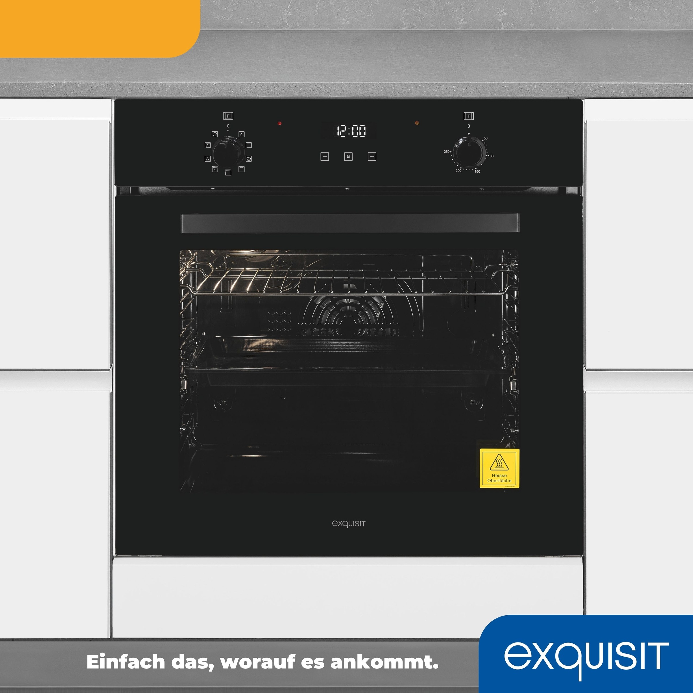 exquisit Einbaubackofen  »EBE278-H-020 schwarz«