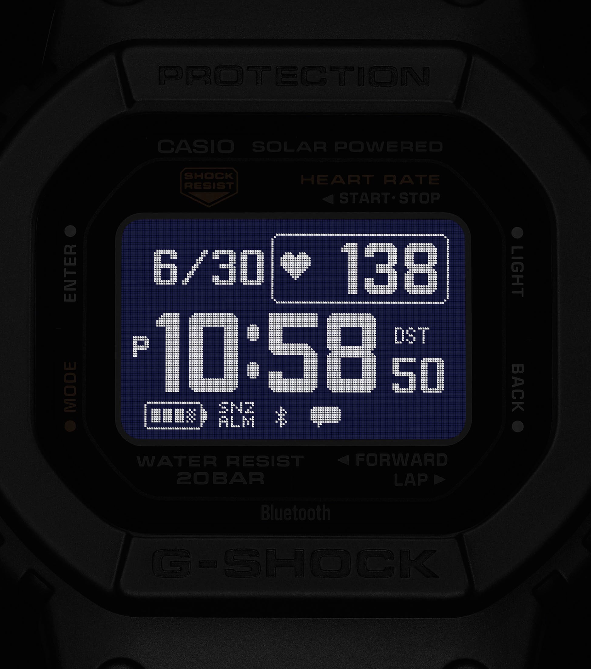 CASIO G-SHOCK Smartwatch, Solaruhr, Armbanduhr, Herrenuhr, Stoppfunktion,Herzfrequenzmesser)