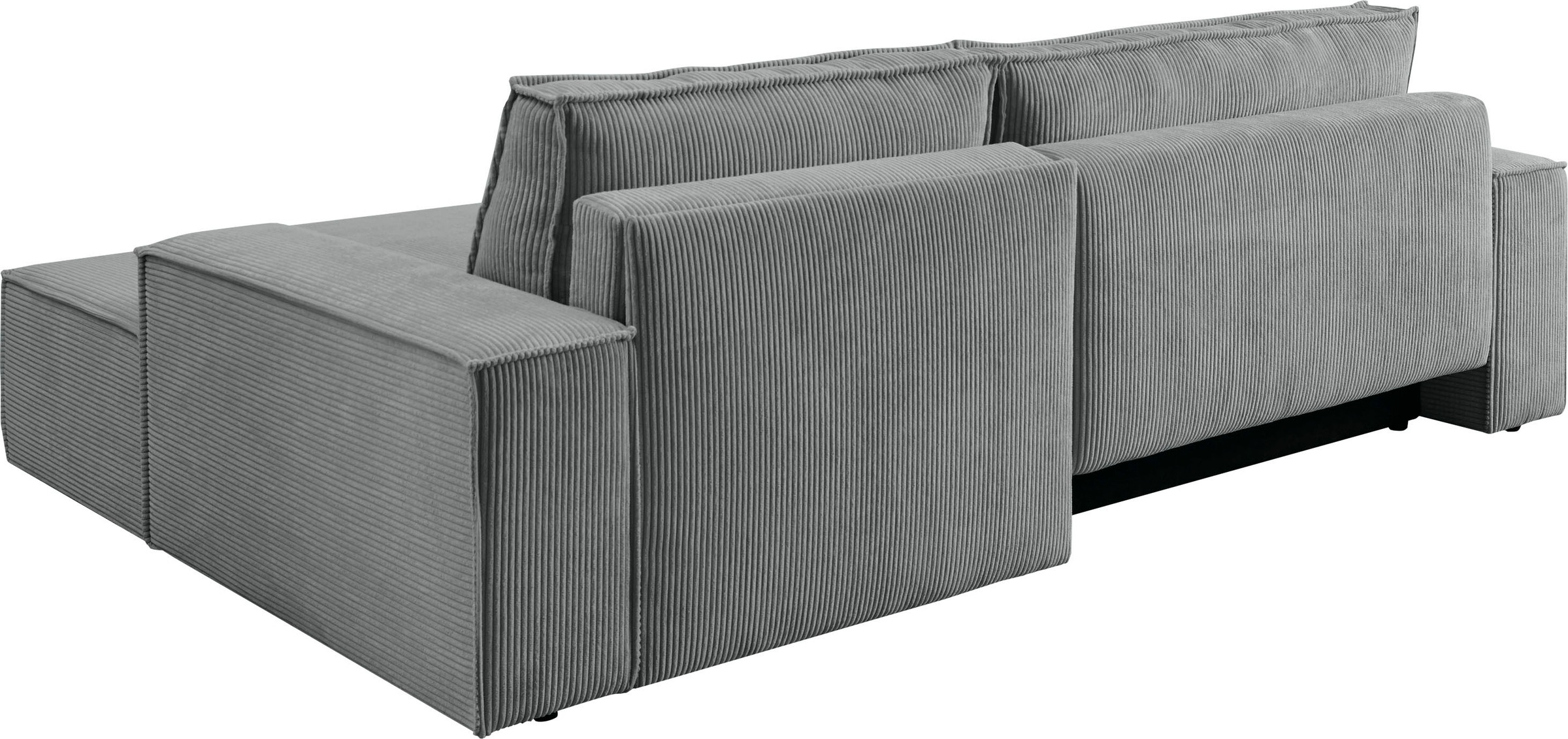 Home affaire Ecksofa SHERWOOD Schlafsofa 267 cm, L-Form, Schlaffunktion mit Bettkasten (210x136 cm), Cord, Vintage, Samtvelours