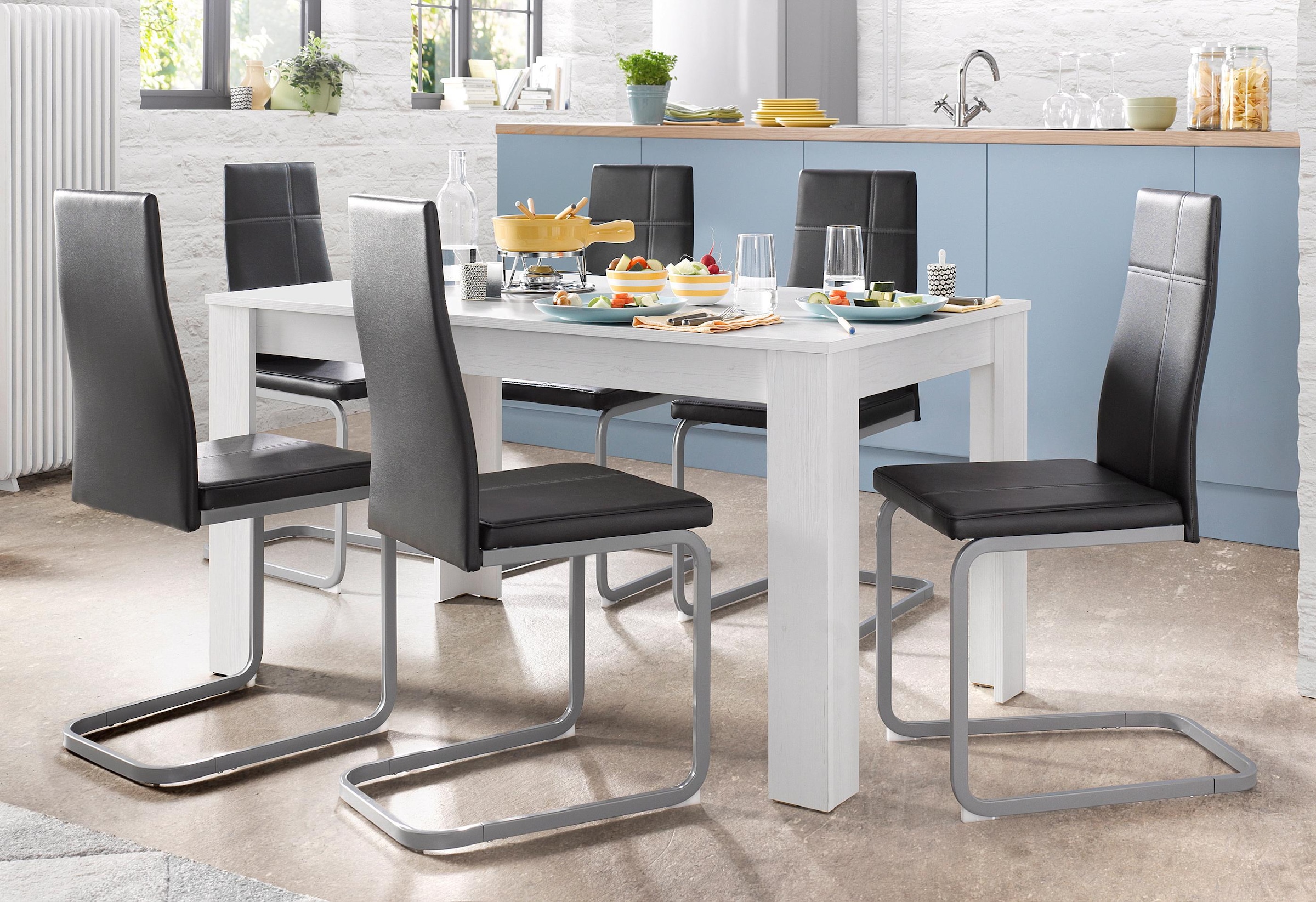 Homexperts Esszimmerstuhl »Cross 02«, (Set), 2 St., Kunstleder, (2 oder 4 Stück), Bezug in Kunstleder