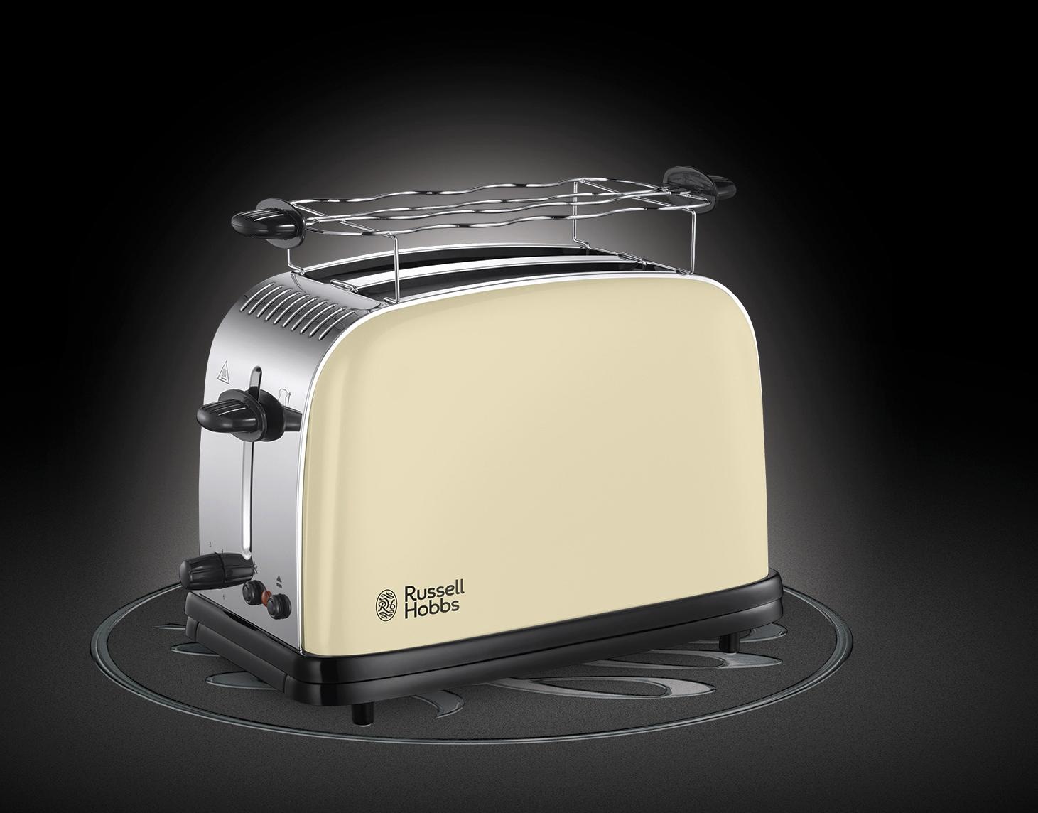 RUSSELL HOBBS Toaster »Colours Plus+ Classic Cream 23334-56«, 2 kurze Schlitze, 1670 W