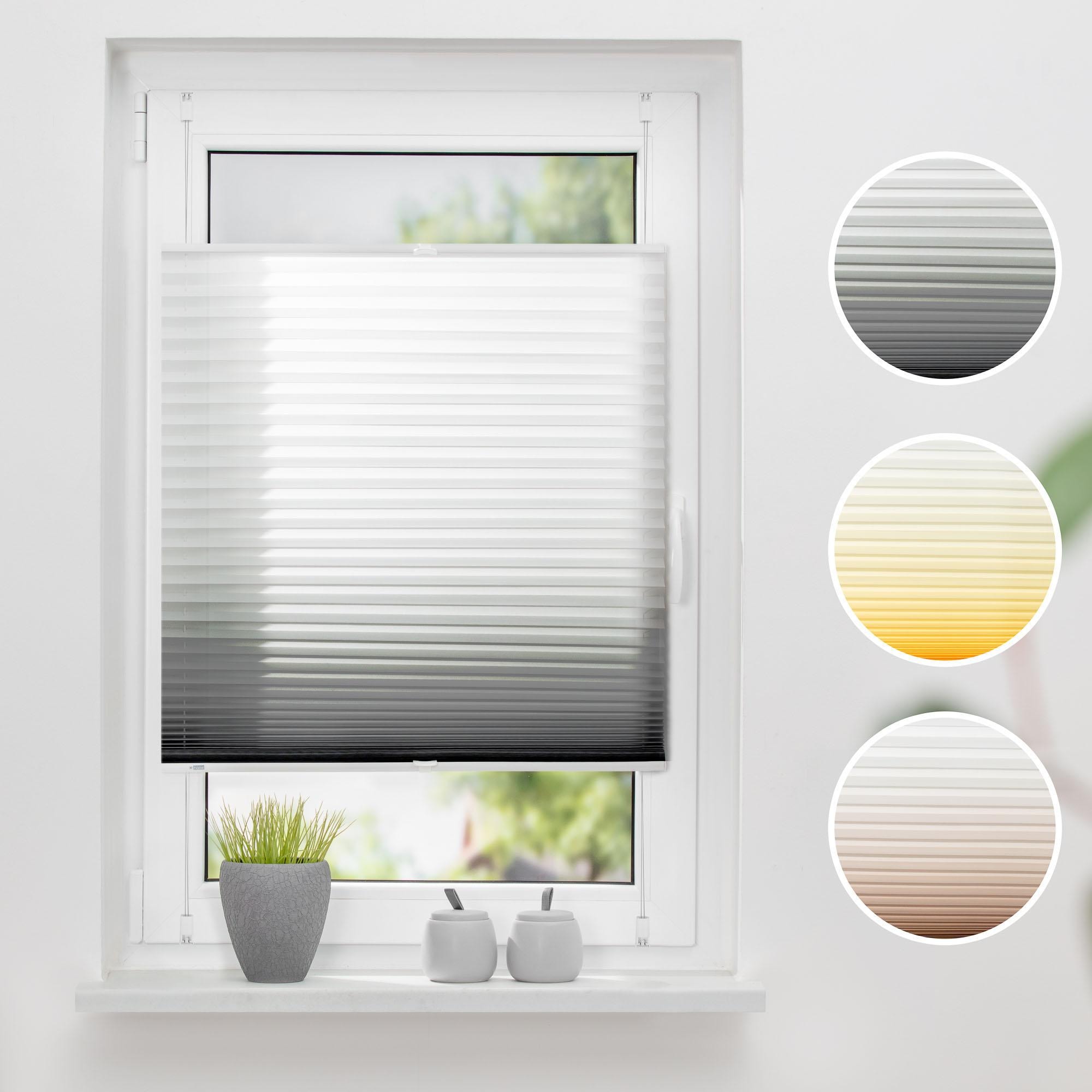 K-HOME Plissee »Farbverlauf Sunrise«, Lichtschutz, ohne Bohren, verspannt günstig online kaufen
