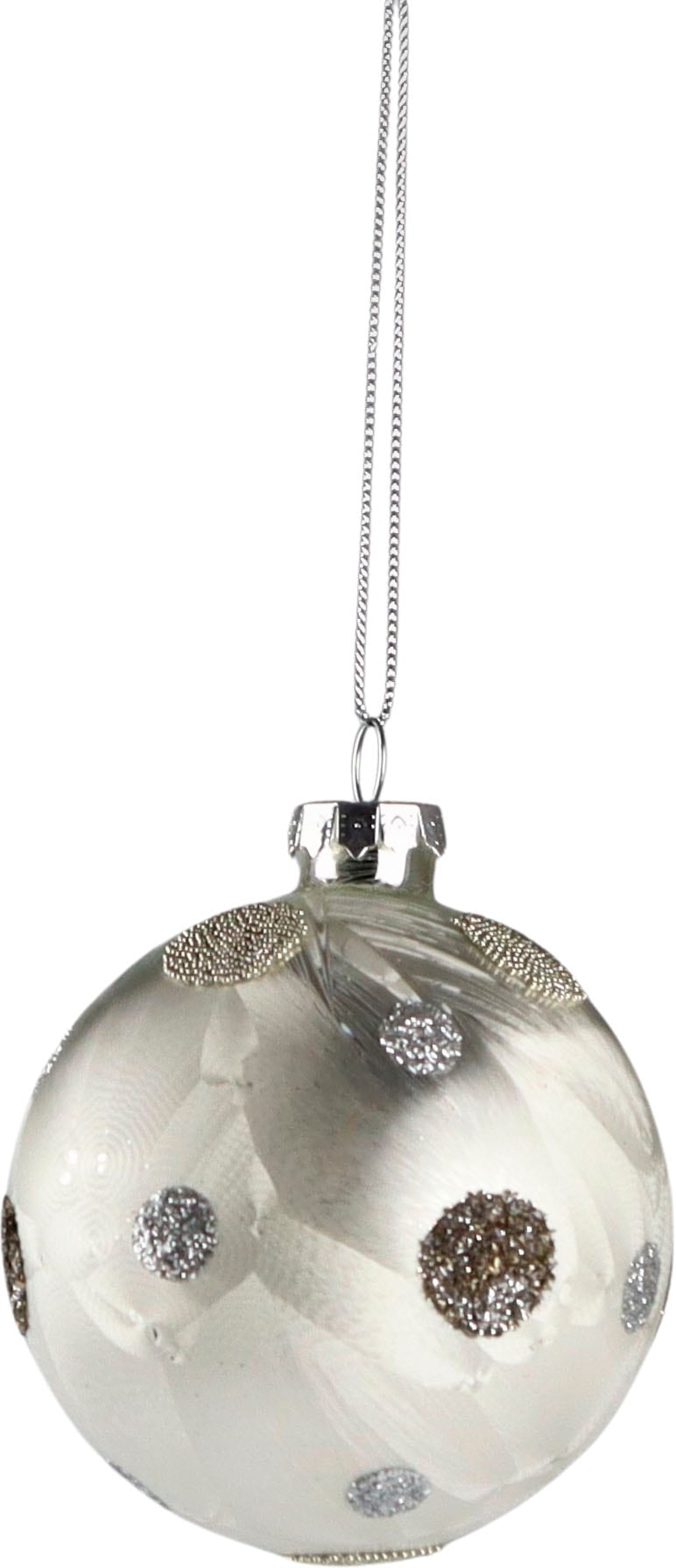 Christbaumschmuck "Christbaumkugel", weiß, Ø:10cm