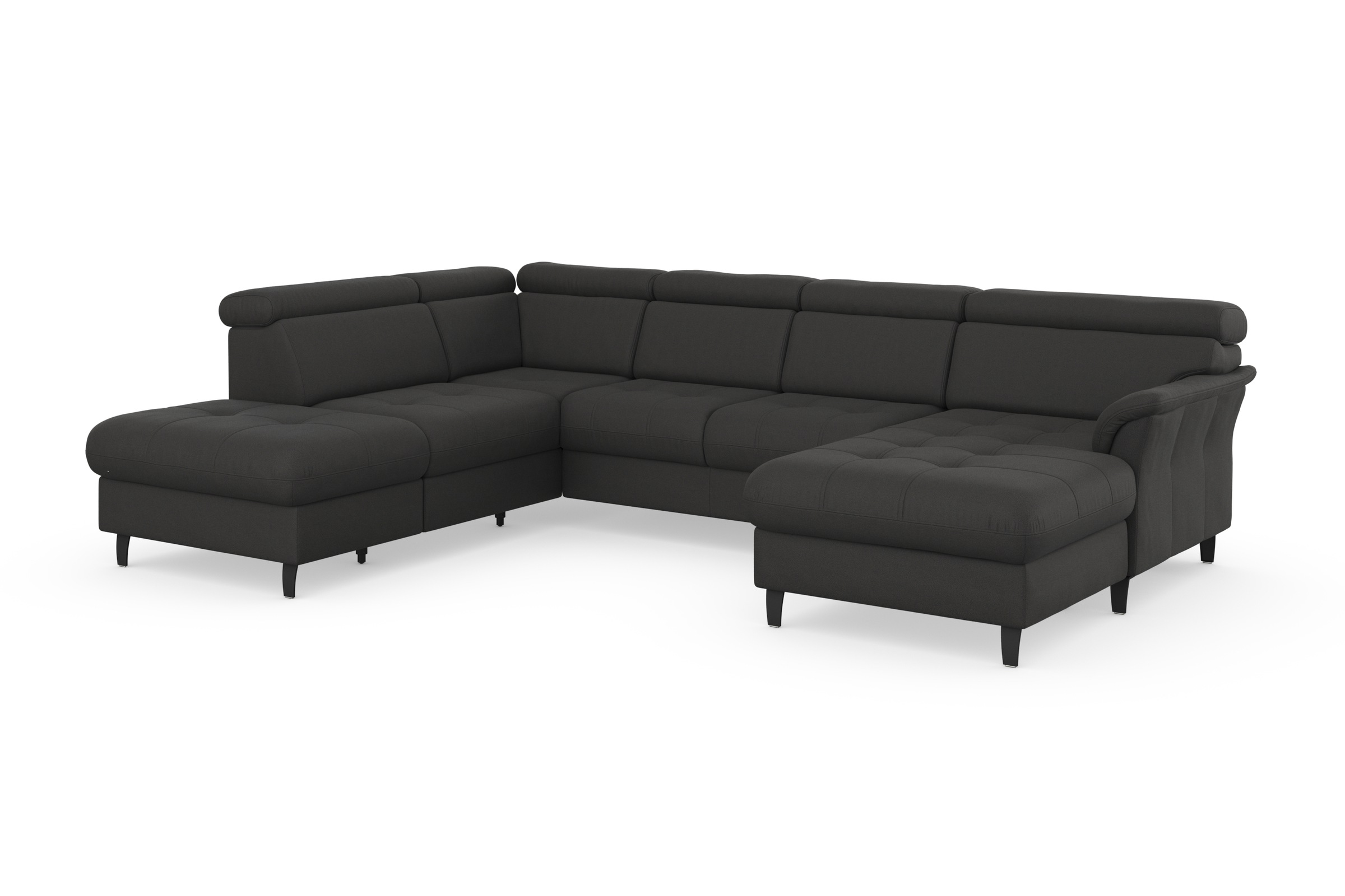 sit&more Wohnlandschaft »Marano U-Form«, inklusive Kopfteilverstellung, wahlweise mit Bettfunktion, Bettkasten