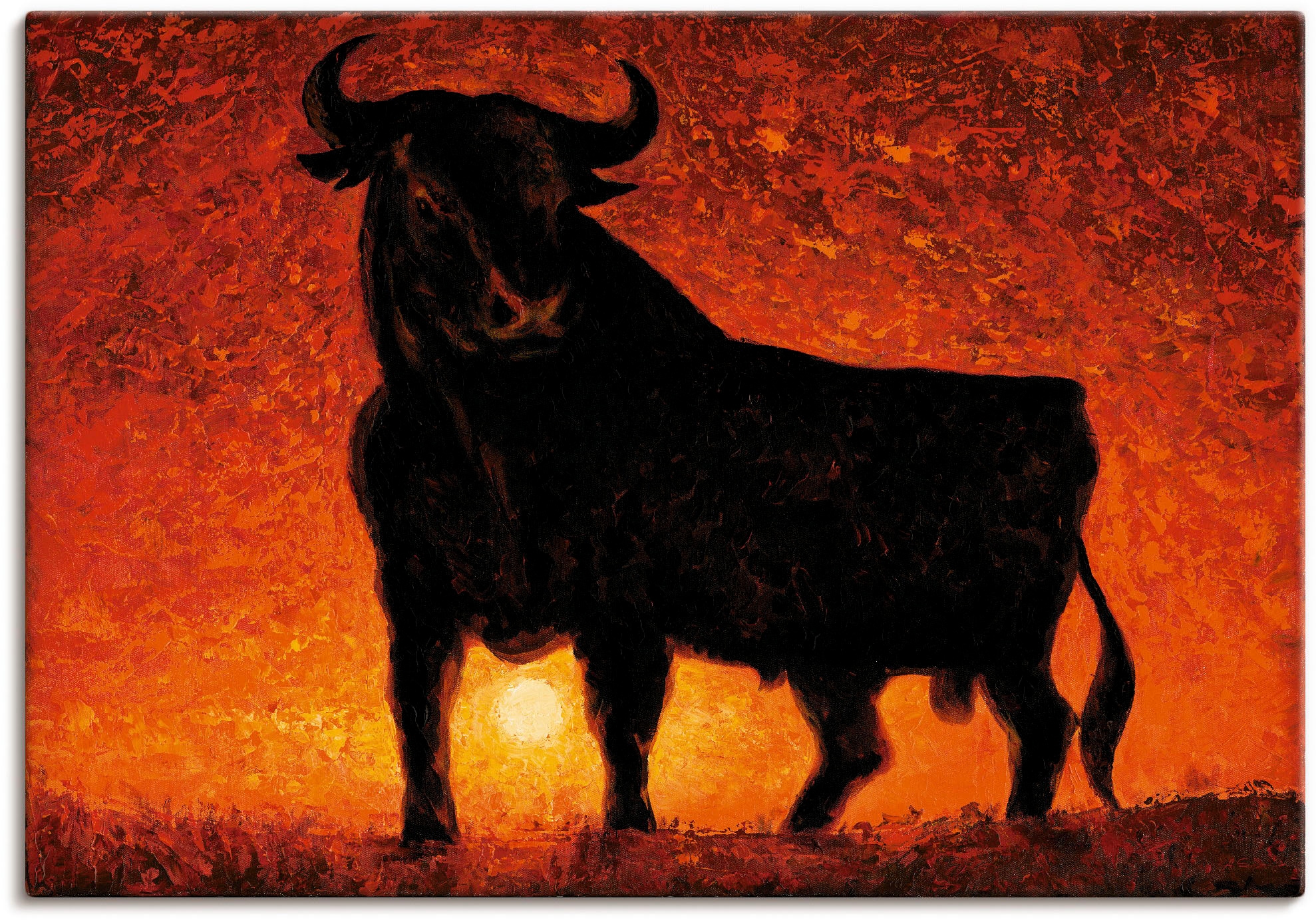 Artland Leinwandbild »Andalusischer Stier« Wildtiere 1 Stk. tlg. auf Keilra günstig online kaufen