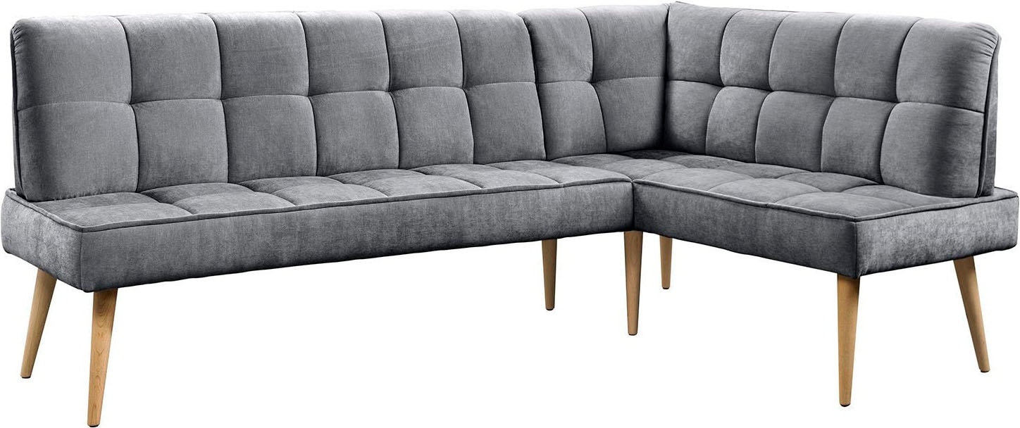 exxpo - sofa fashion Eckbank »Latte« moderne Sitz- und Rückensteppung, bequem und elegant, hoher Holzfuß