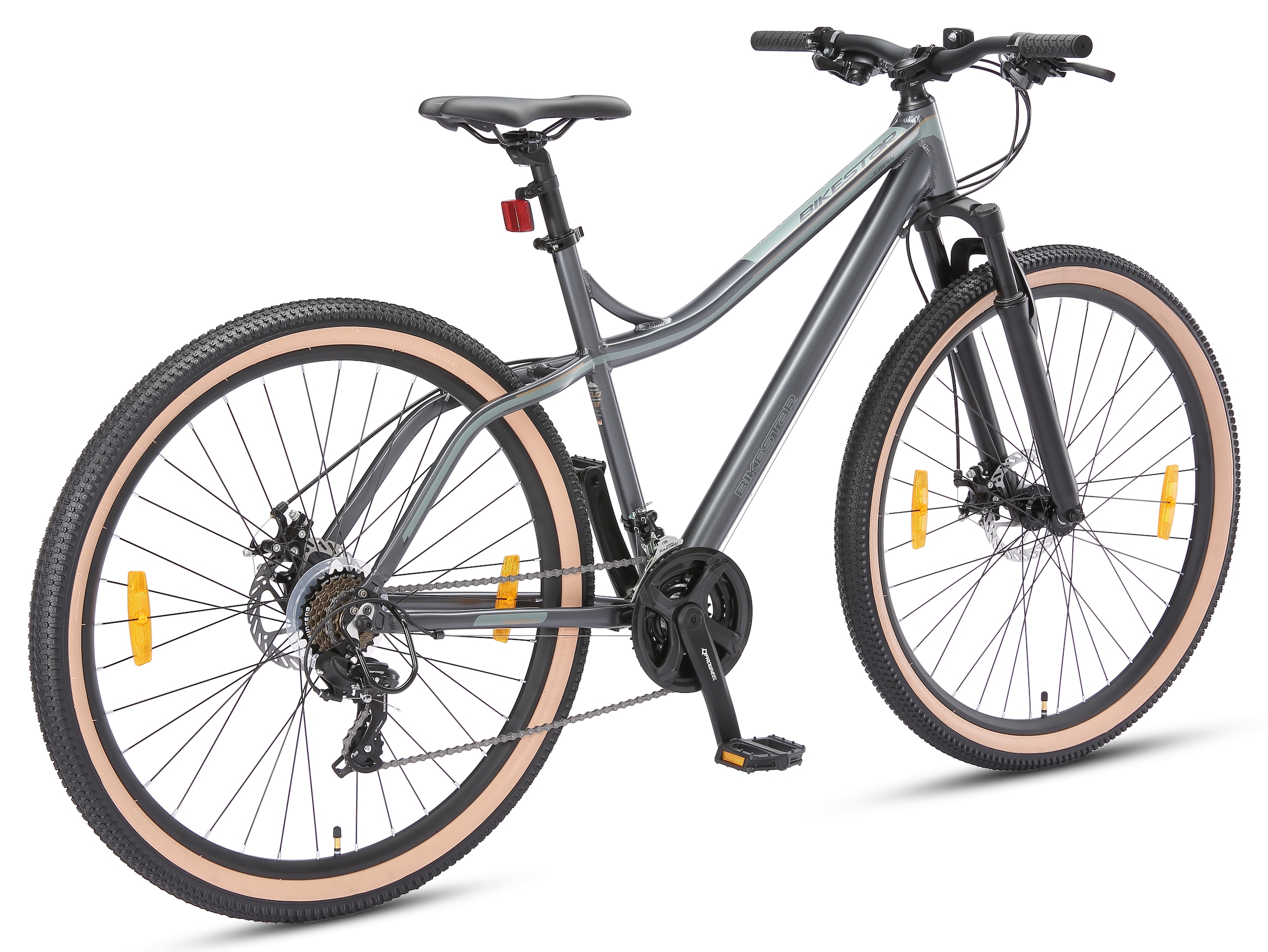 Bikestar Mountainbike 21 Gang Shimano RD-TY300 Schaltwerk Kettenschaltung für Damen und Herren, Kettenschaltung