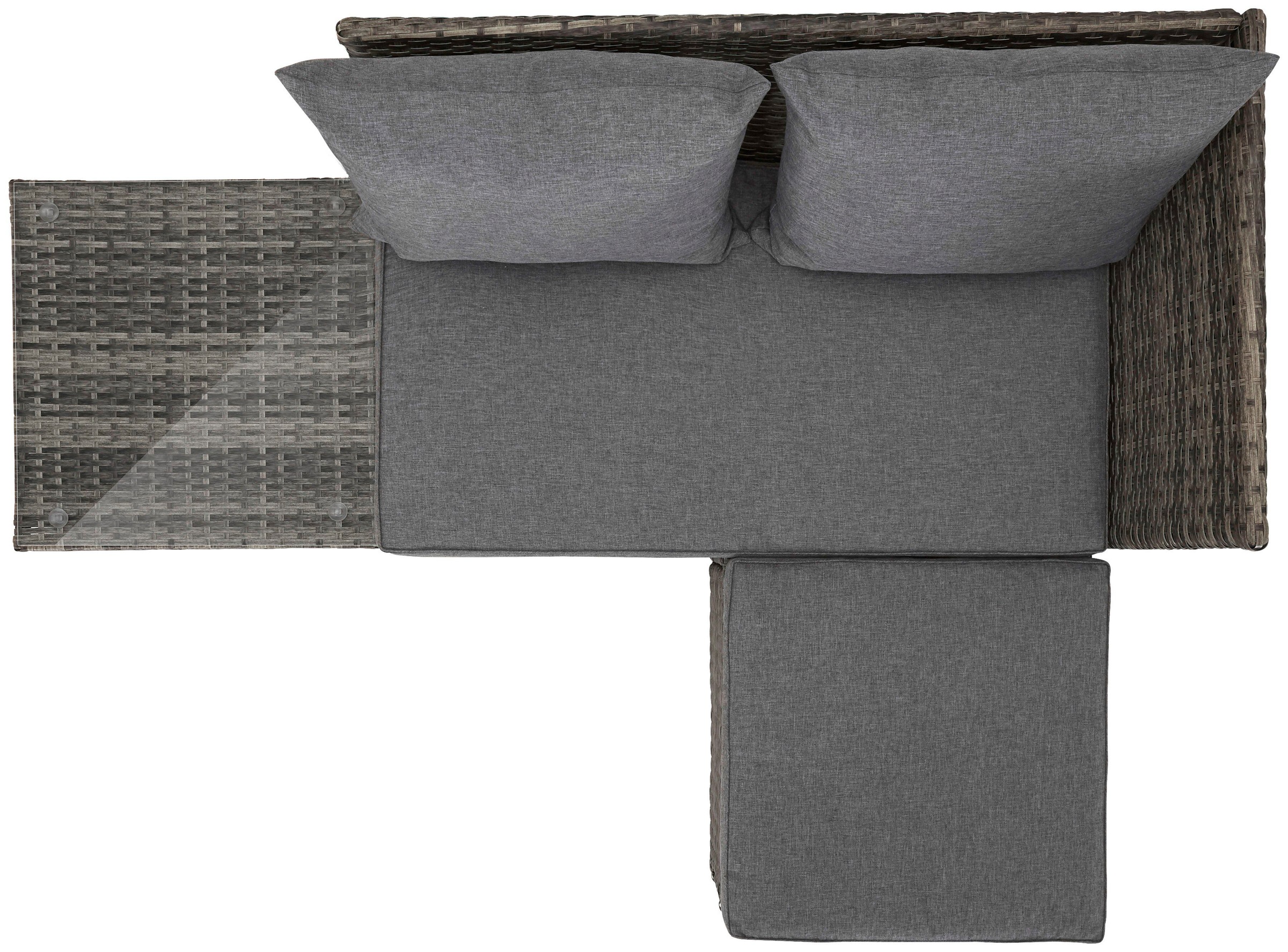 KONIFERA Gartenlounge-Set »Marseille«, (8 tlg.), Sofa, Tisch 57x57 cm, Hocker, Polyrattan