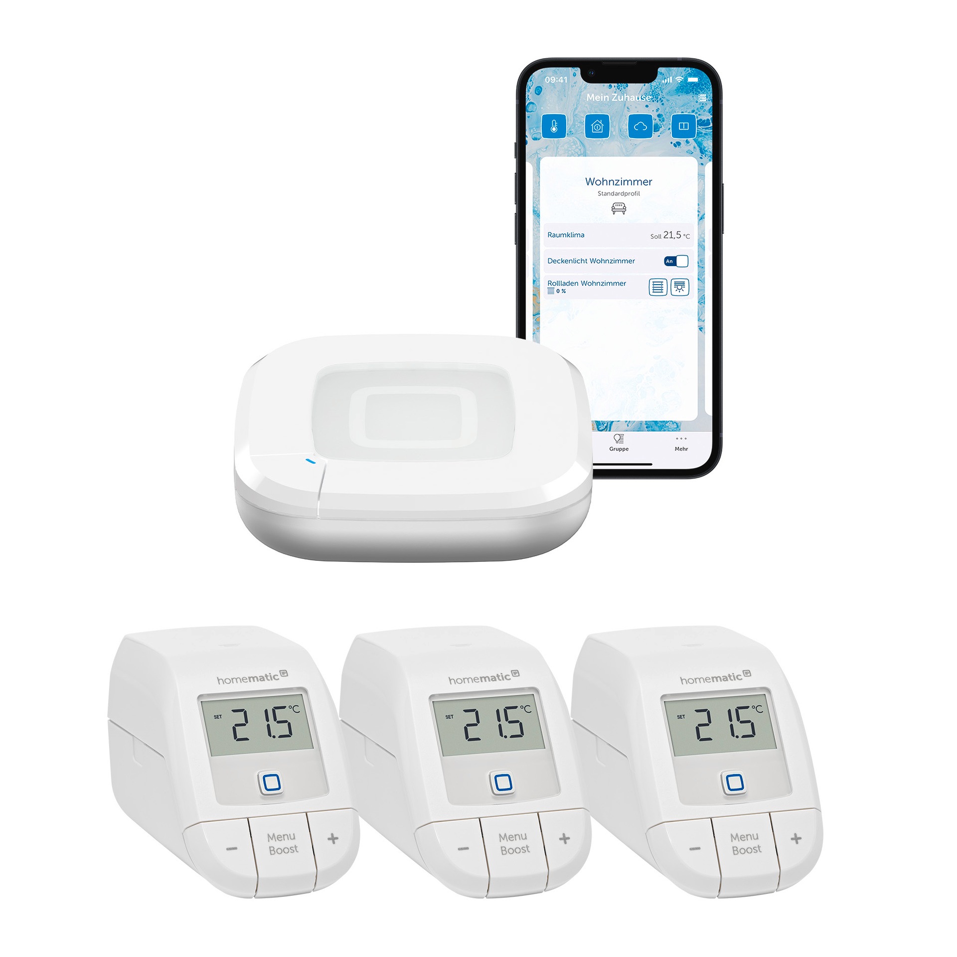 Homematic IP Heizkörperthermostat »Starter Bundle Heizen Basic für 3 Heizkö günstig online kaufen