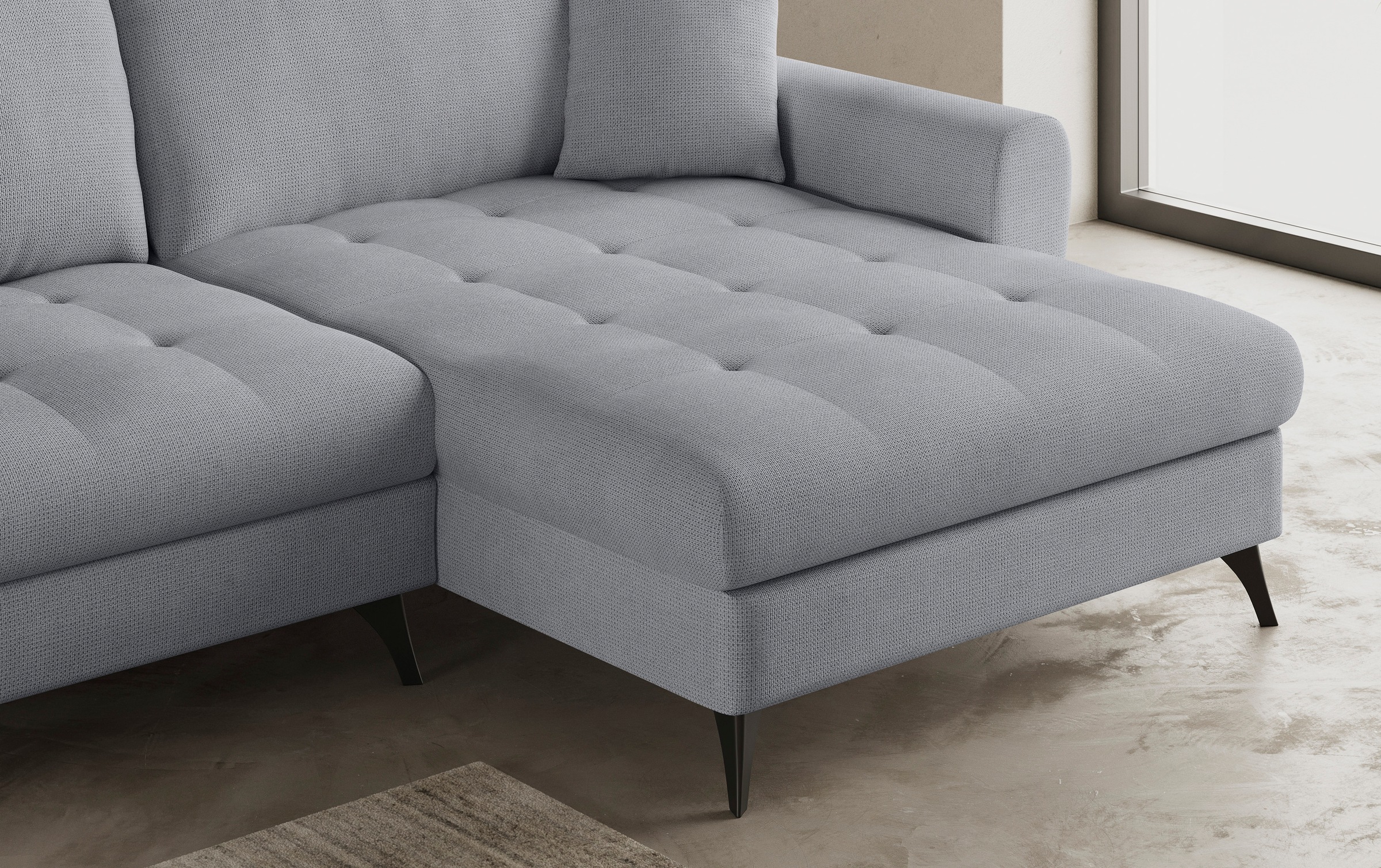 Mr. Couch Ecksofa »Blackburn II L-Form«, Wahlweise mit Kaltschaumpolsterung bis 140 kg belastbar