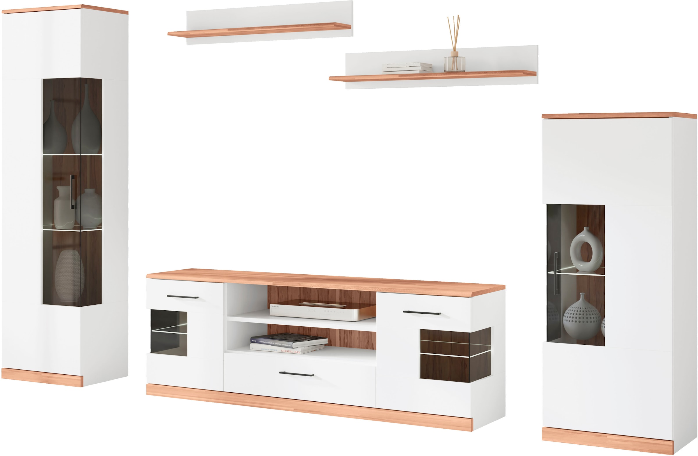 Home affaire Wohnwand »Ribe Wohnwand Set-5 St.« Set, 5 Stk. tlg.