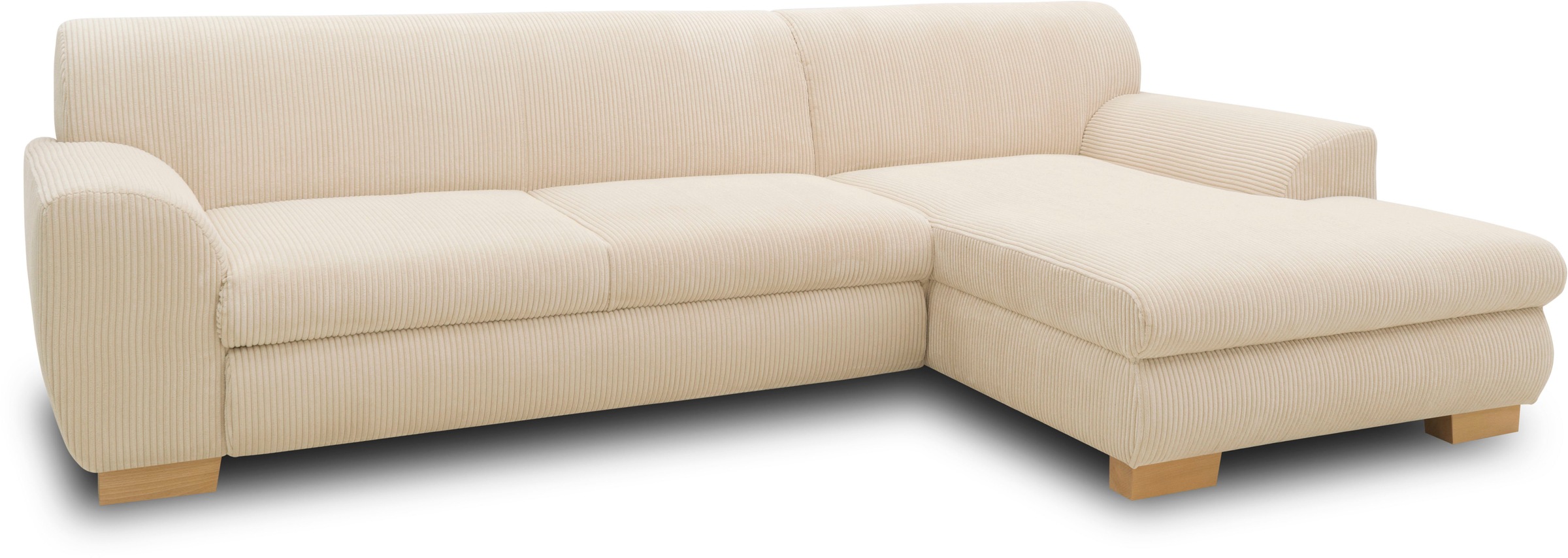 Home affaire Ecksofa »Nika zeitlos und elegant, L-Form«, wahlweise mit Bettfunktion, auch in Cord