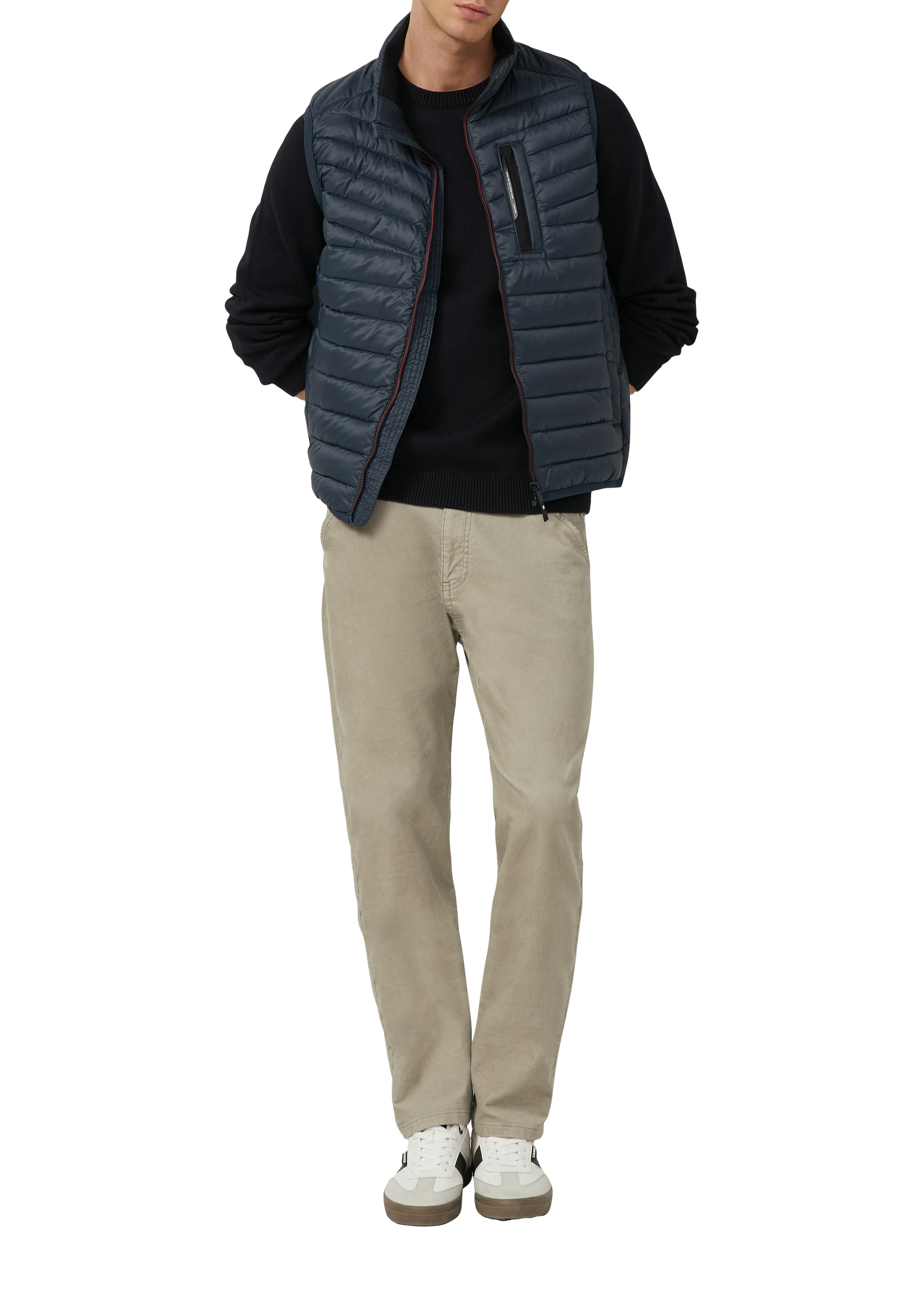 s.Oliver Rundhalspullover mit Logo Stickerei