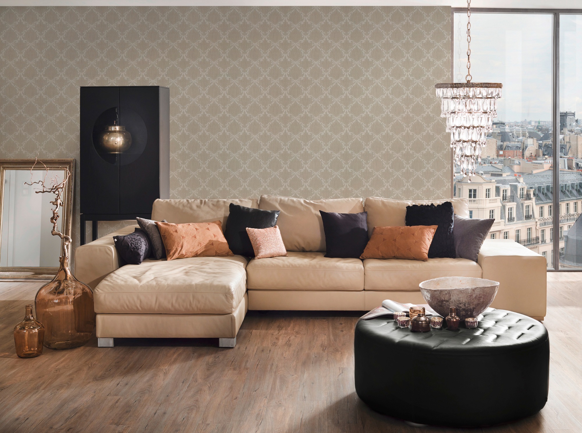 Architects Paper Textiltapete »Tessuto«, Barock-ornamental-gemustert, Tapete Barock Tapeten Wohnzimmer Schlafzimmer Küche modern Design Büro